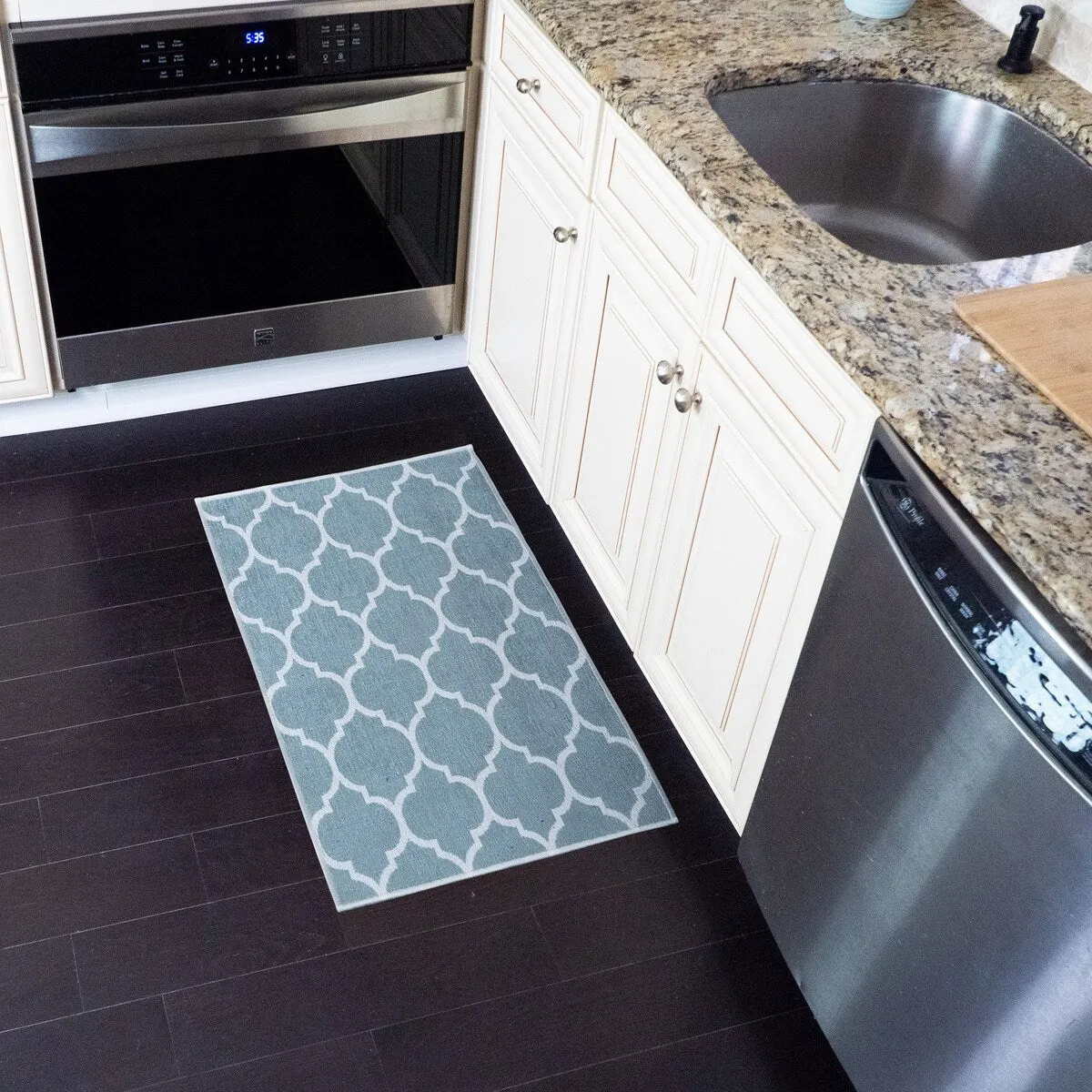 SussexHome Non-Skid Ultra-Thin Area Rugs for Laundry Room. Entryway. Bathroom and Kitchen - Washable Multipurpose Floor Mat