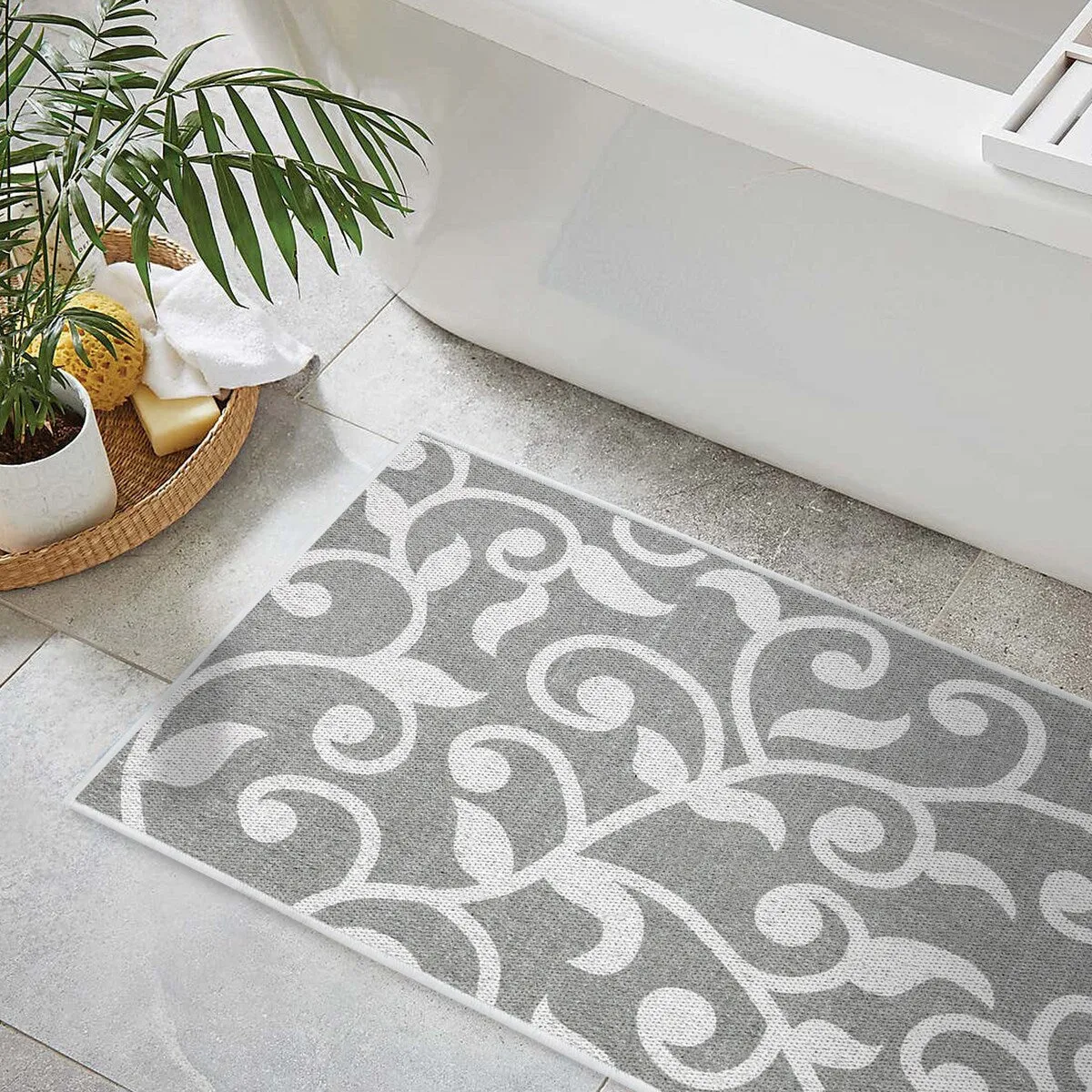 SussexHome Non-Skid Ultra-Thin Area Rugs for Laundry Room. Entryway. Bathroom and Kitchen - Washable Multipurpose Floor Mat