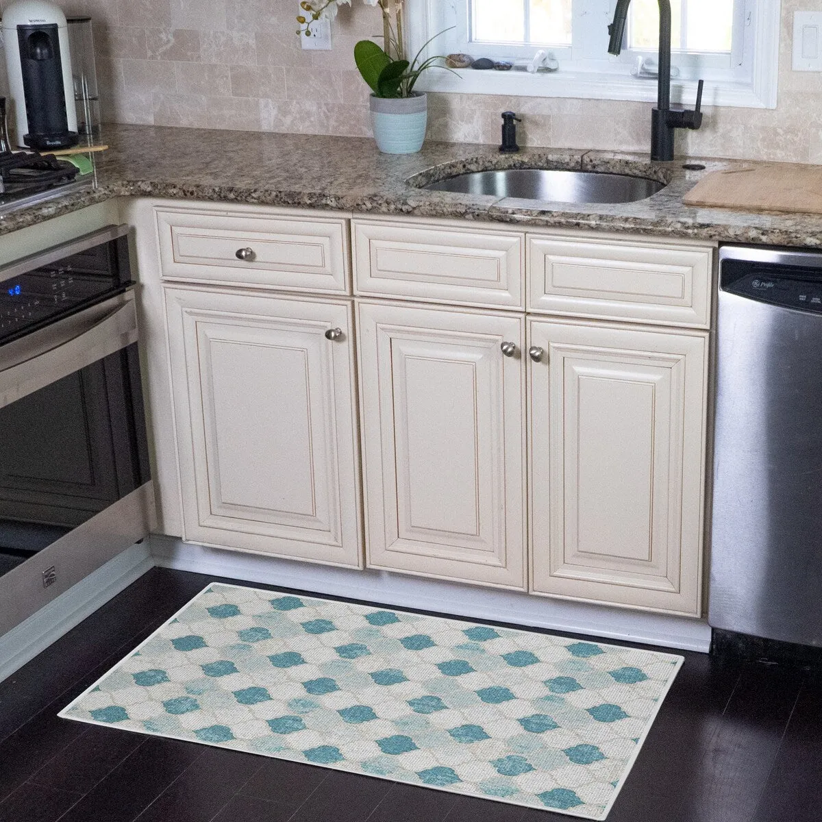SussexHome Non-Skid Ultra-Thin Area Rugs for Laundry Room. Entryway. Bathroom and Kitchen - Washable Multipurpose Floor Mat