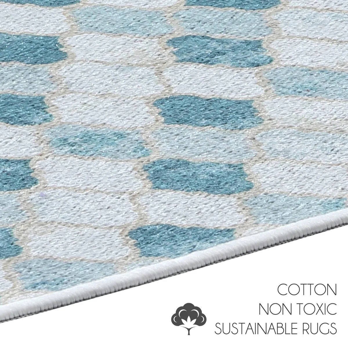 SussexHome Non-Skid Ultra-Thin Area Rugs for Laundry Room. Entryway. Bathroom and Kitchen - Washable Multipurpose Floor Mat