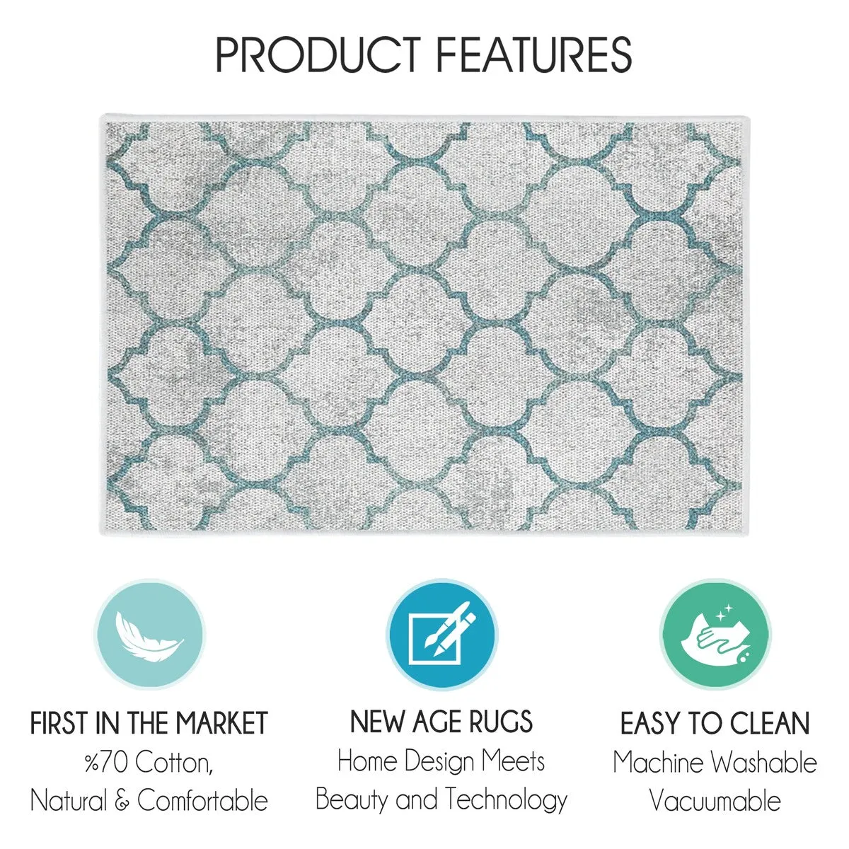 SussexHome Non-Skid Ultra-Thin Area Rugs for Laundry Room. Entryway. Bathroom and Kitchen - Washable Multipurpose Floor Mat