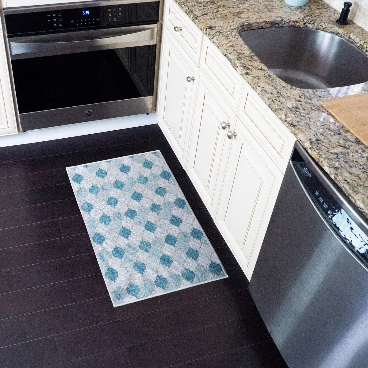 SussexHome Non-Skid Ultra-Thin Area Rugs for Laundry Room. Entryway. Bathroom and Kitchen - Washable Multipurpose Floor Mat