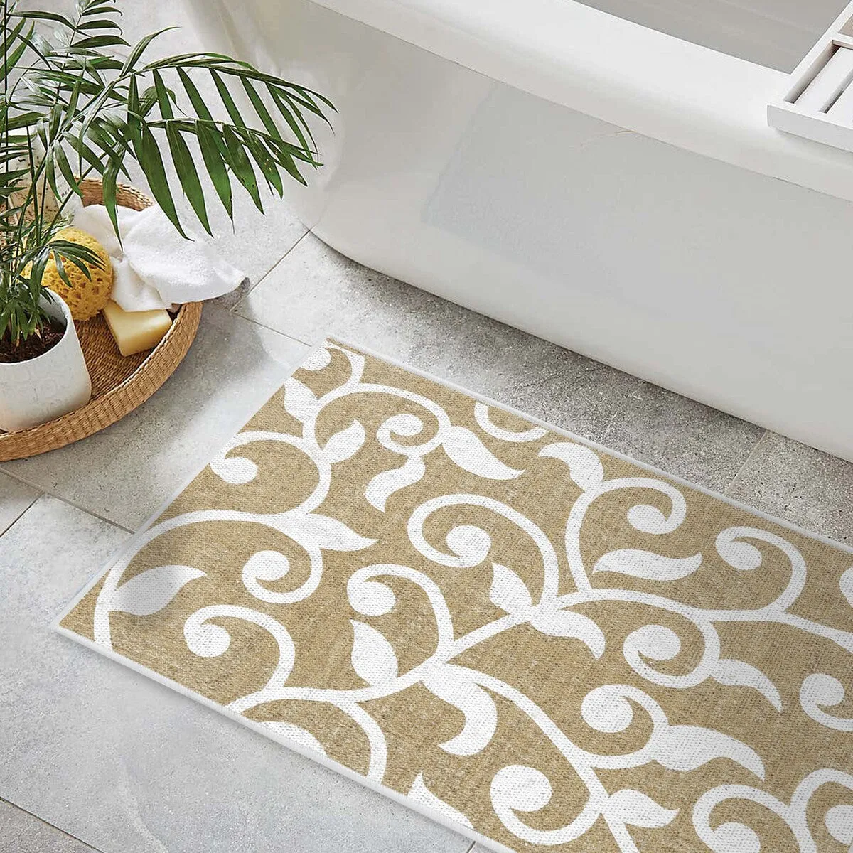SussexHome Non-Skid Ultra-Thin Area Rugs for Laundry Room. Entryway. Bathroom and Kitchen - Washable Multipurpose Floor Mat