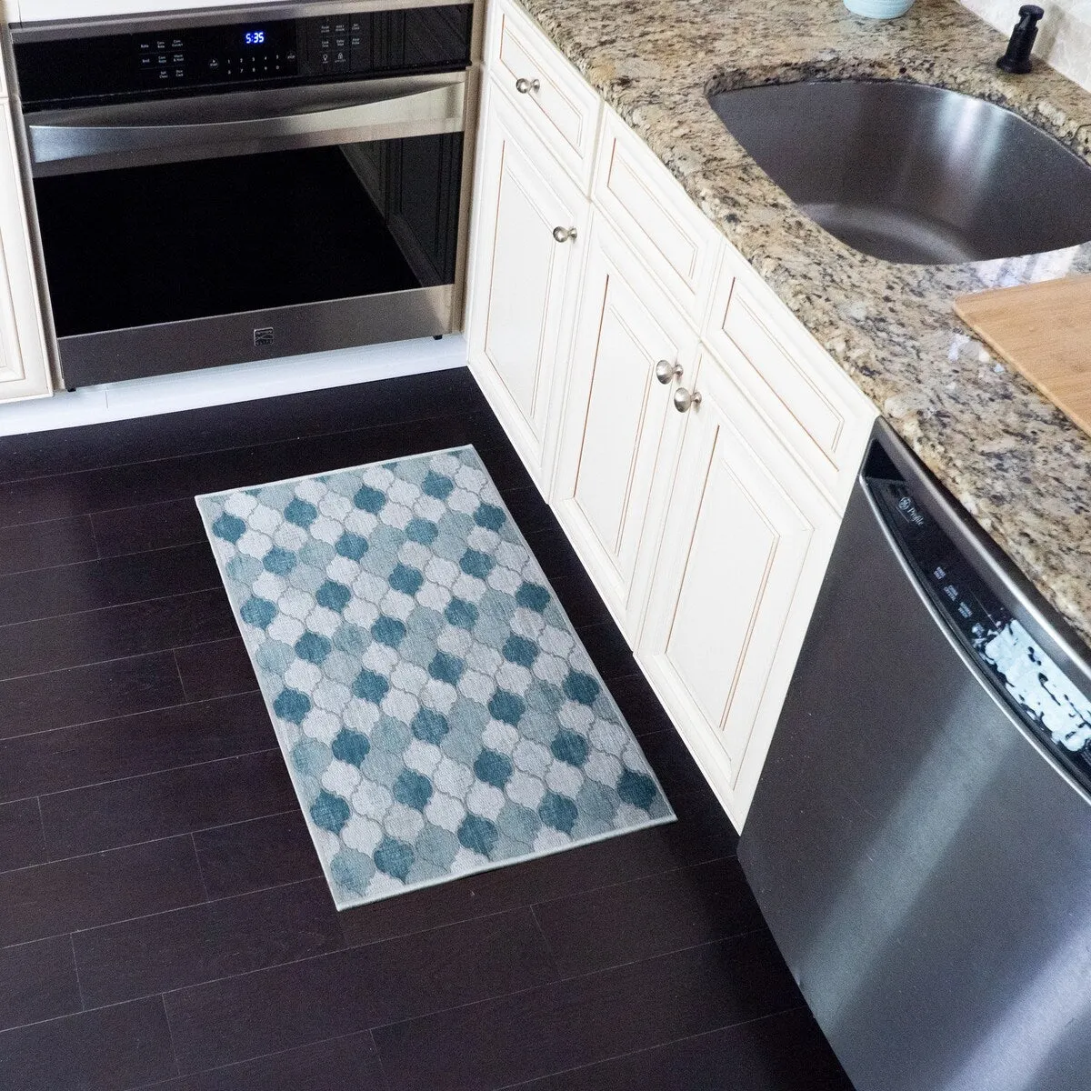 SussexHome Non-Skid Ultra-Thin Area Rugs for Laundry Room. Entryway. Bathroom and Kitchen - Washable Multipurpose Floor Mat