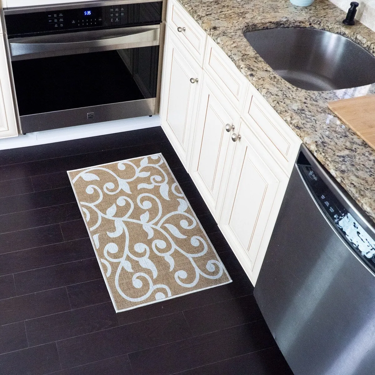 SussexHome Non-Skid Ultra-Thin Area Rugs for Laundry Room. Entryway. Bathroom and Kitchen - Washable Multipurpose Floor Mat