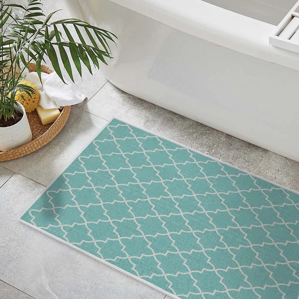 SussexHome Non-Skid Ultra-Thin Area Rugs for Laundry Room. Entryway. Bathroom and Kitchen - Washable Multipurpose Floor Mat