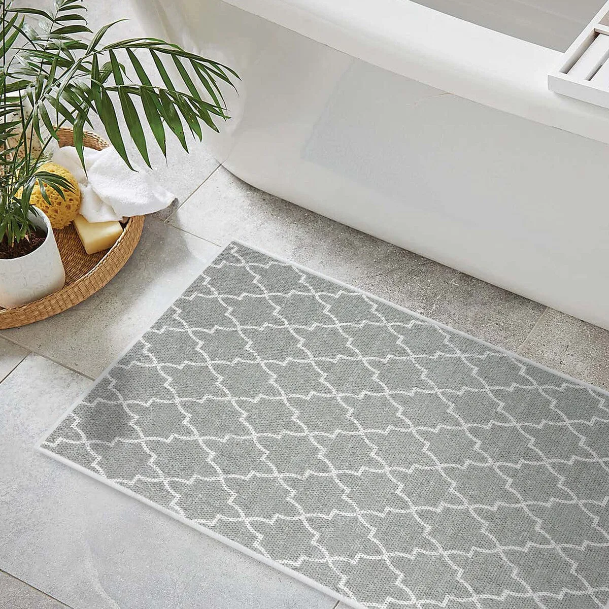 SussexHome Non-Skid Ultra-Thin Area Rugs for Laundry Room. Entryway. Bathroom and Kitchen - Washable Multipurpose Floor Mat