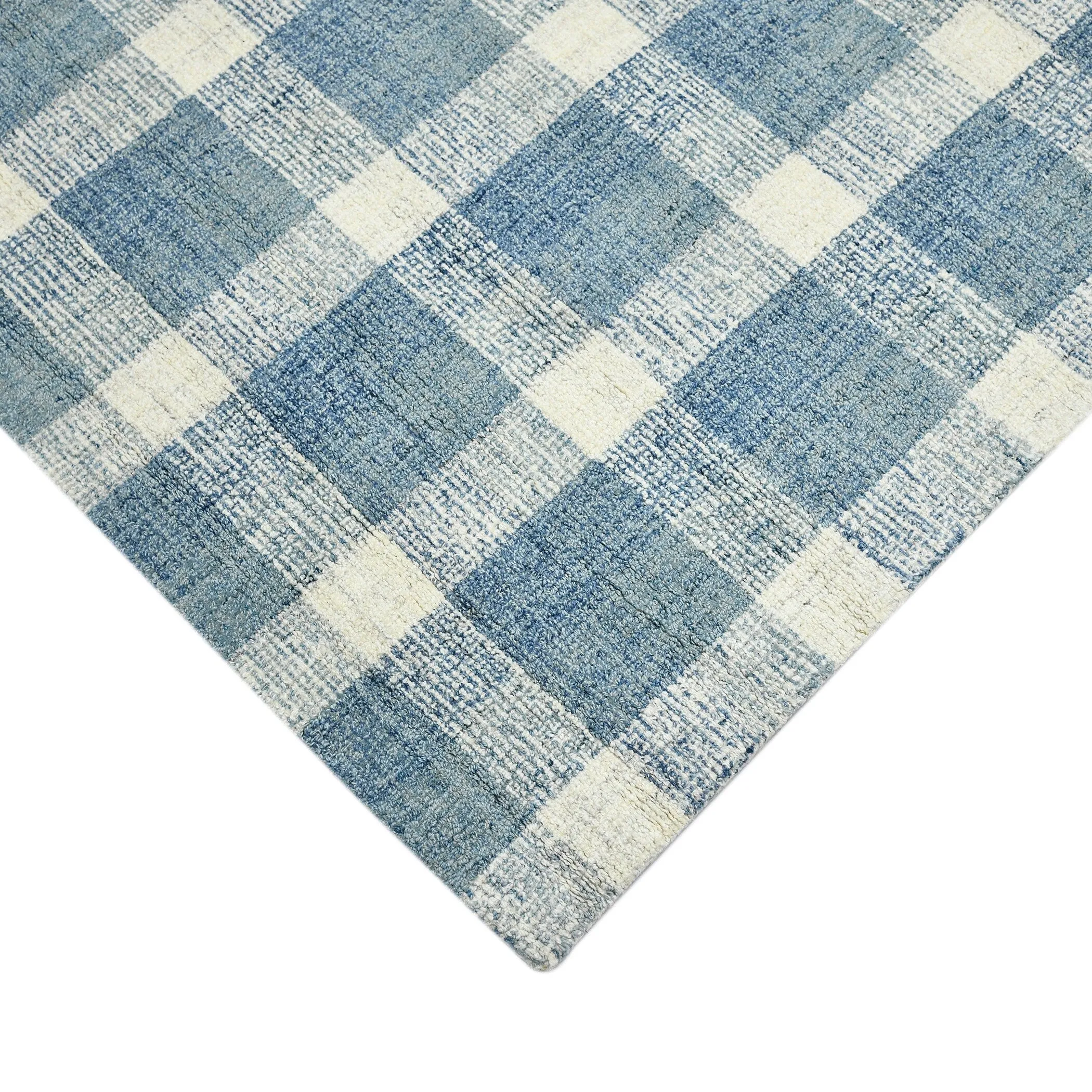 Tennessee Tartan Plaid Hand-Tufted Wool Rug