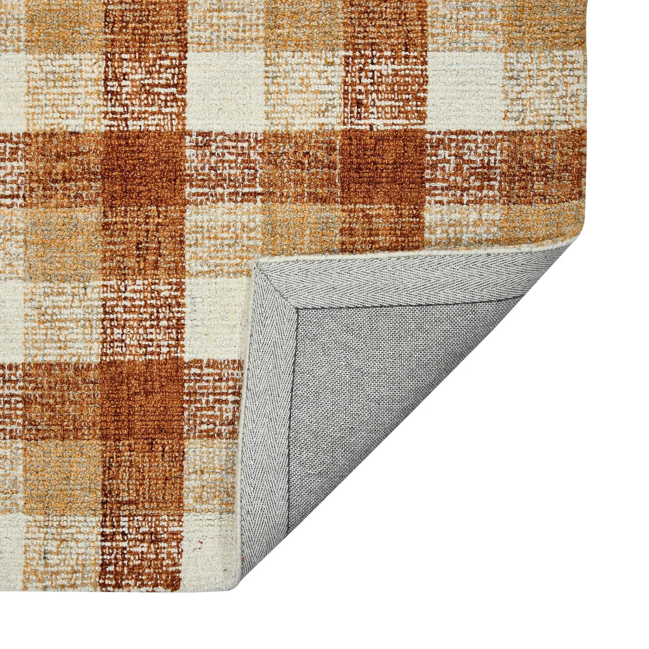 Tennessee Tartan Plaid Hand-Tufted Wool Rug