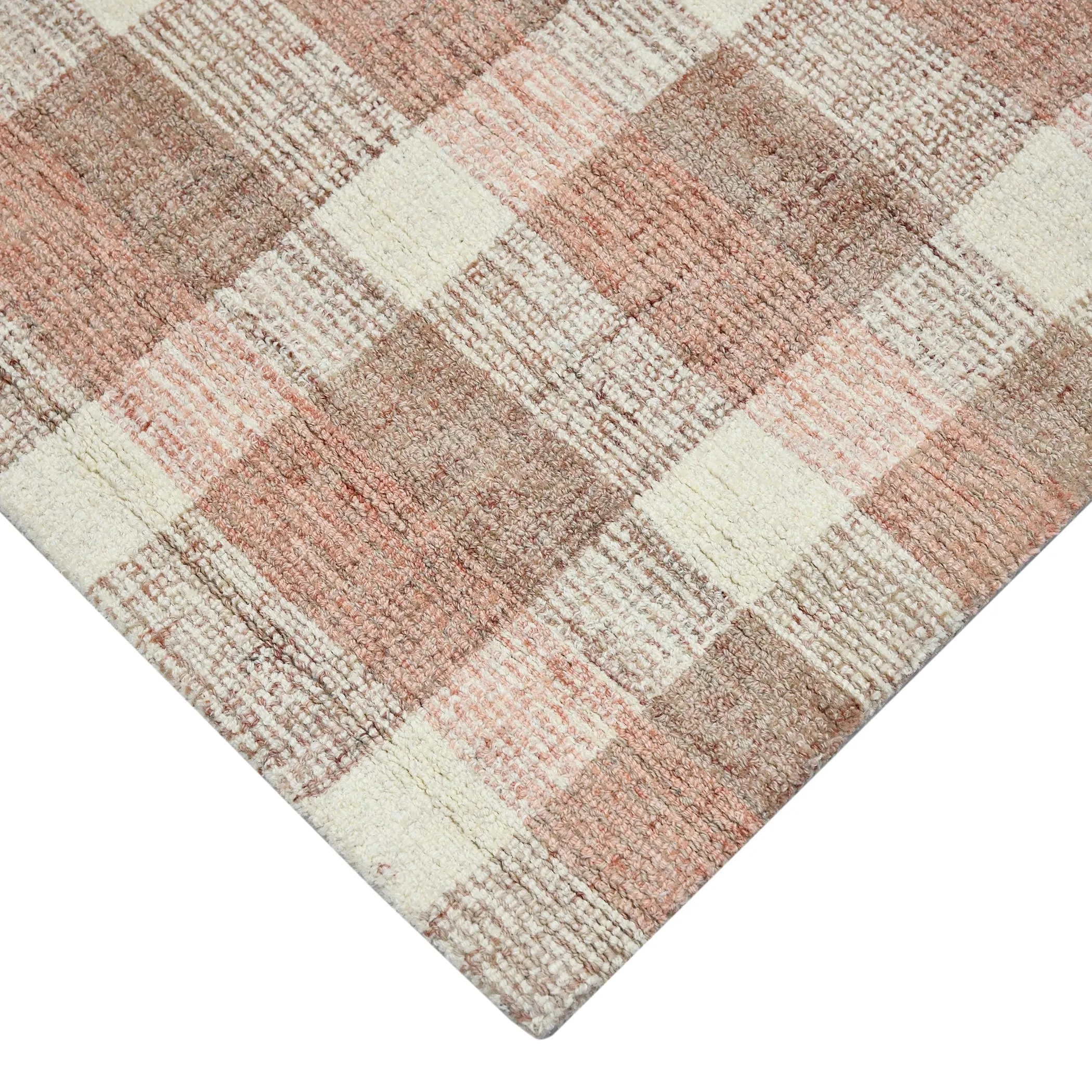 Tennessee Tartan Plaid Hand-Tufted Wool Rug
