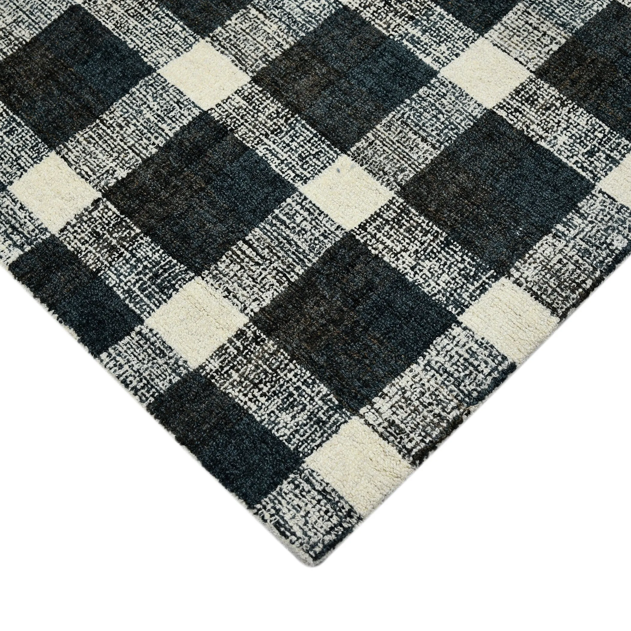 Tennessee Tartan Plaid Hand-Tufted Wool Rug
