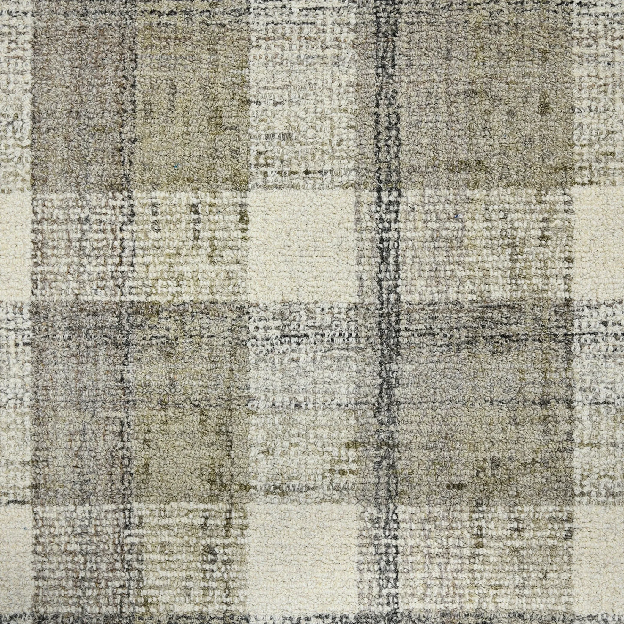 Tennessee Tartan Plaid Hand-Tufted Wool Rug