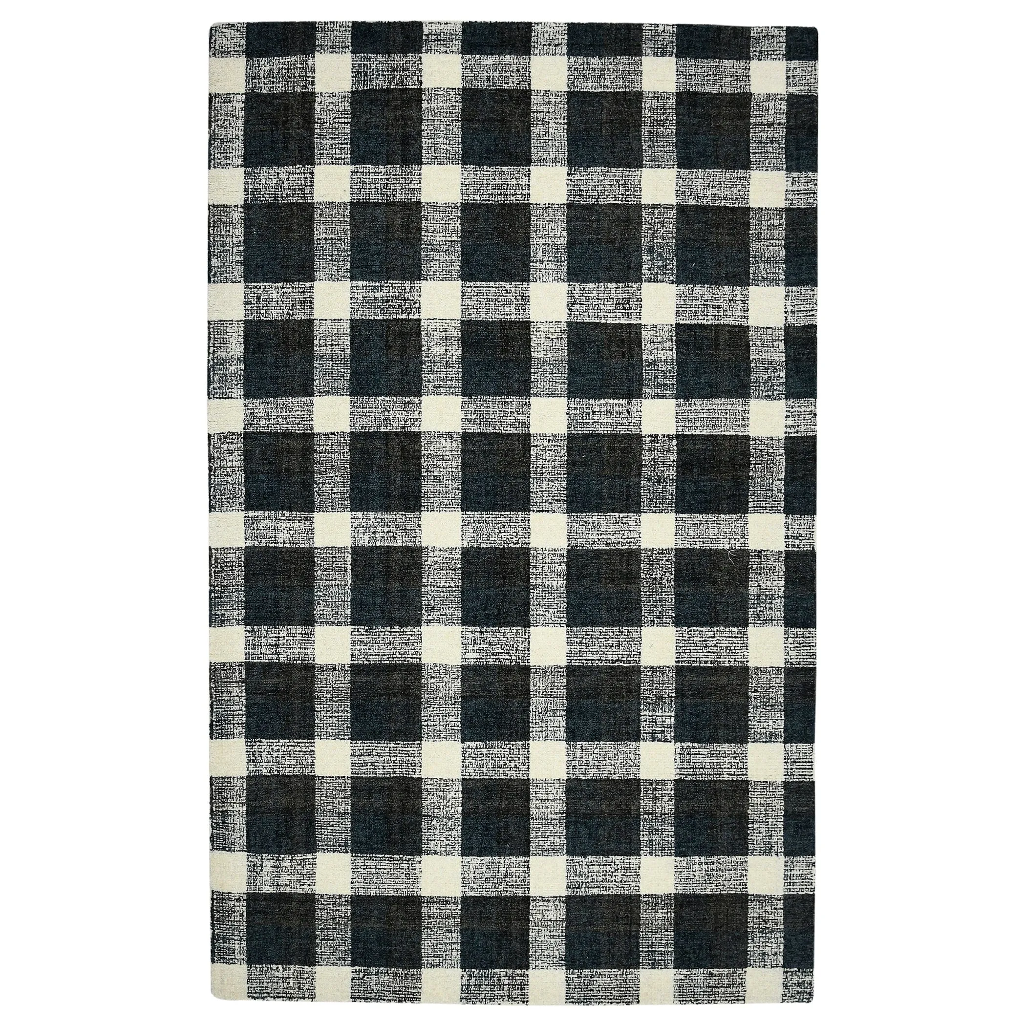 Tennessee Tartan Plaid Hand-Tufted Wool Rug