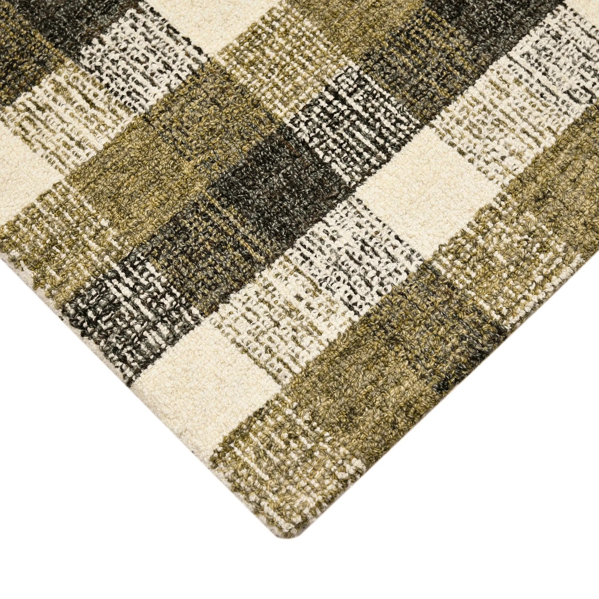 Tennessee Tartan Plaid Hand-Tufted Wool Rug