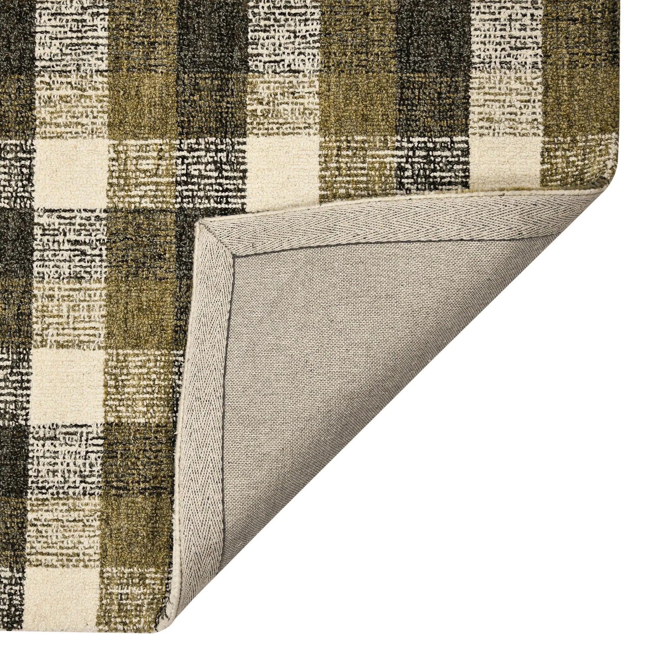Tennessee Tartan Plaid Hand-Tufted Wool Rug