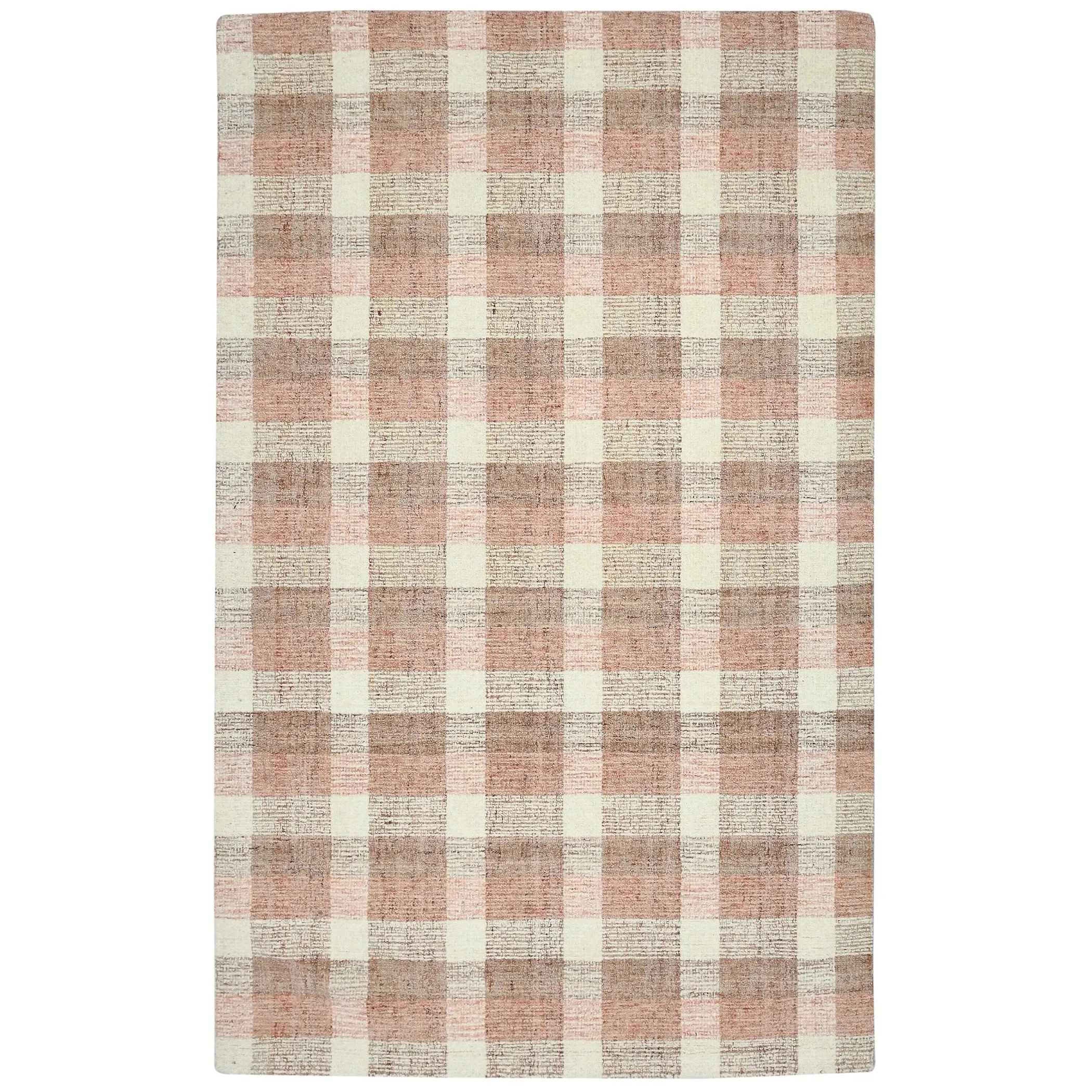 Tennessee Tartan Plaid Hand-Tufted Wool Rug