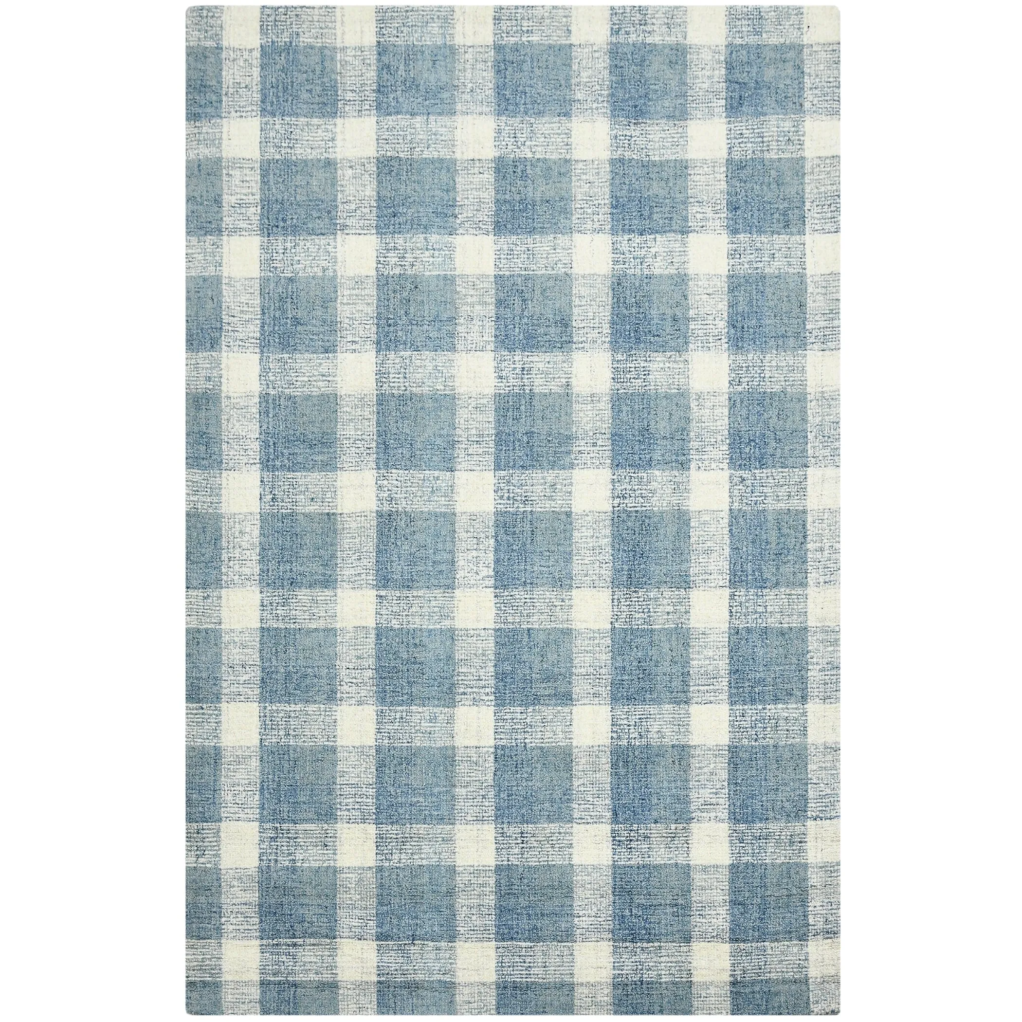 Tennessee Tartan Plaid Hand-Tufted Wool Rug
