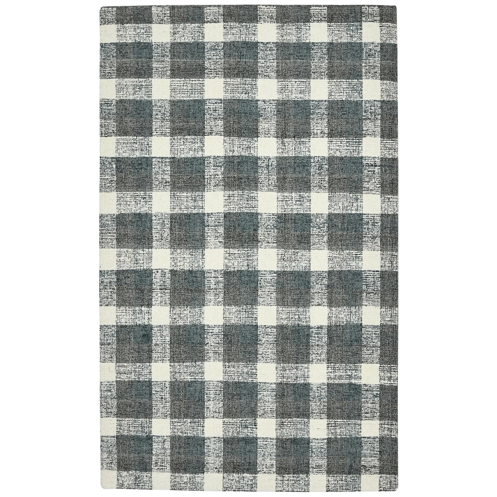 Tennessee Tartan Plaid Hand-Tufted Wool Rug
