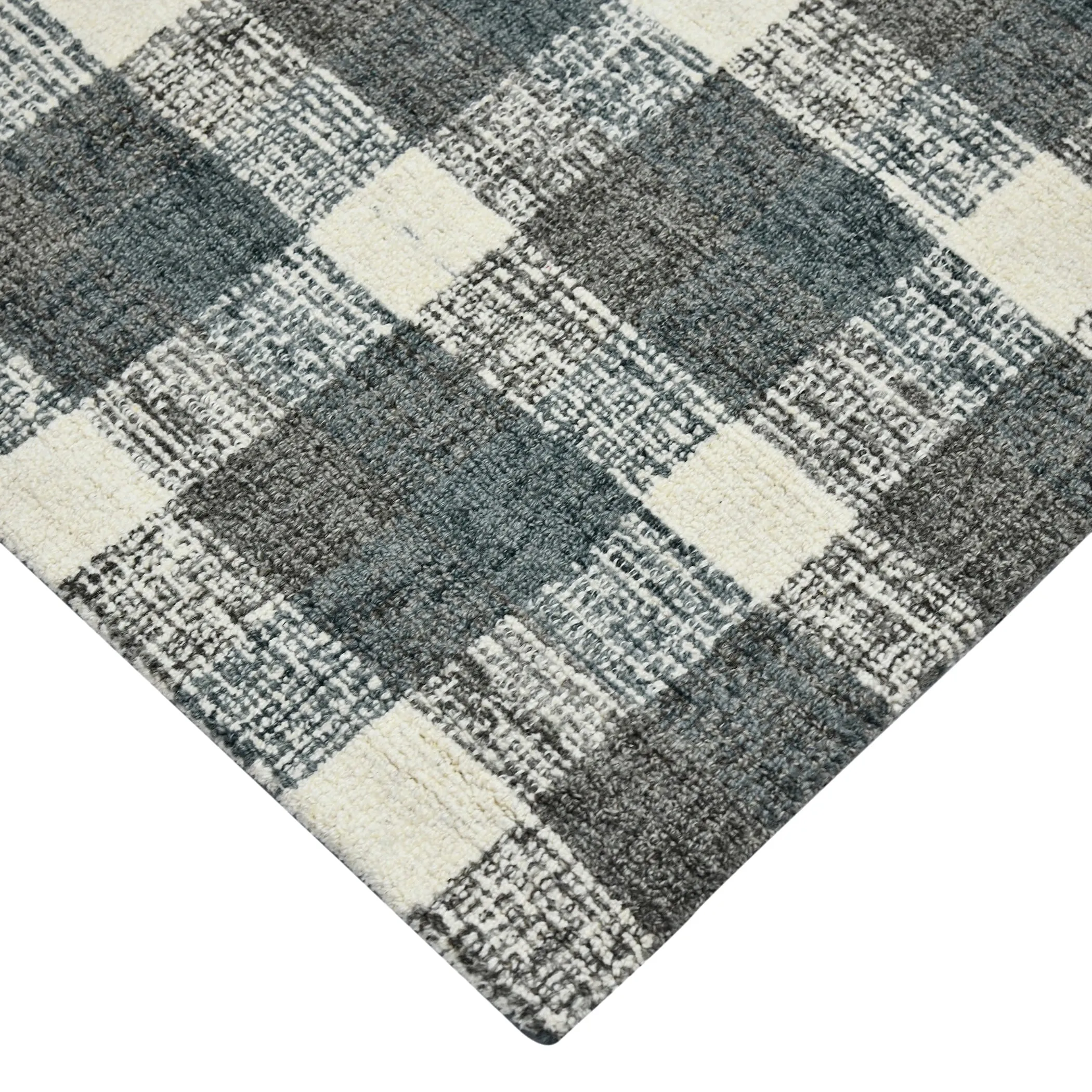 Tennessee Tartan Plaid Hand-Tufted Wool Rug
