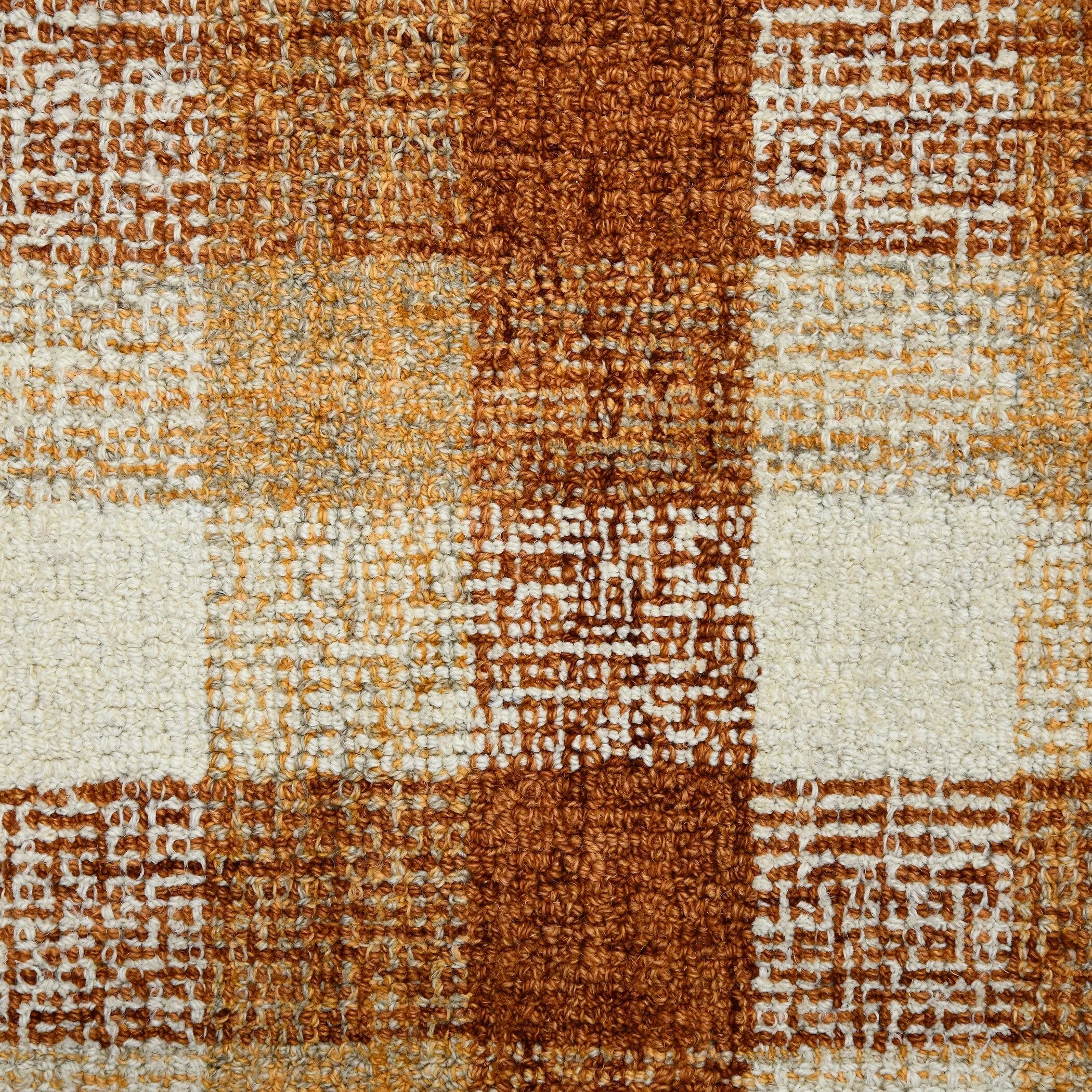 Tennessee Tartan Plaid Hand-Tufted Wool Rug