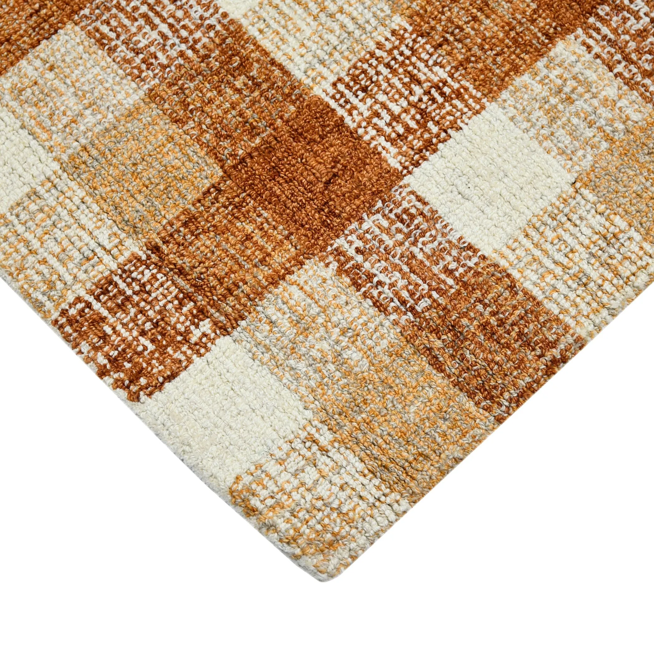 Tennessee Tartan Plaid Hand-Tufted Wool Rug