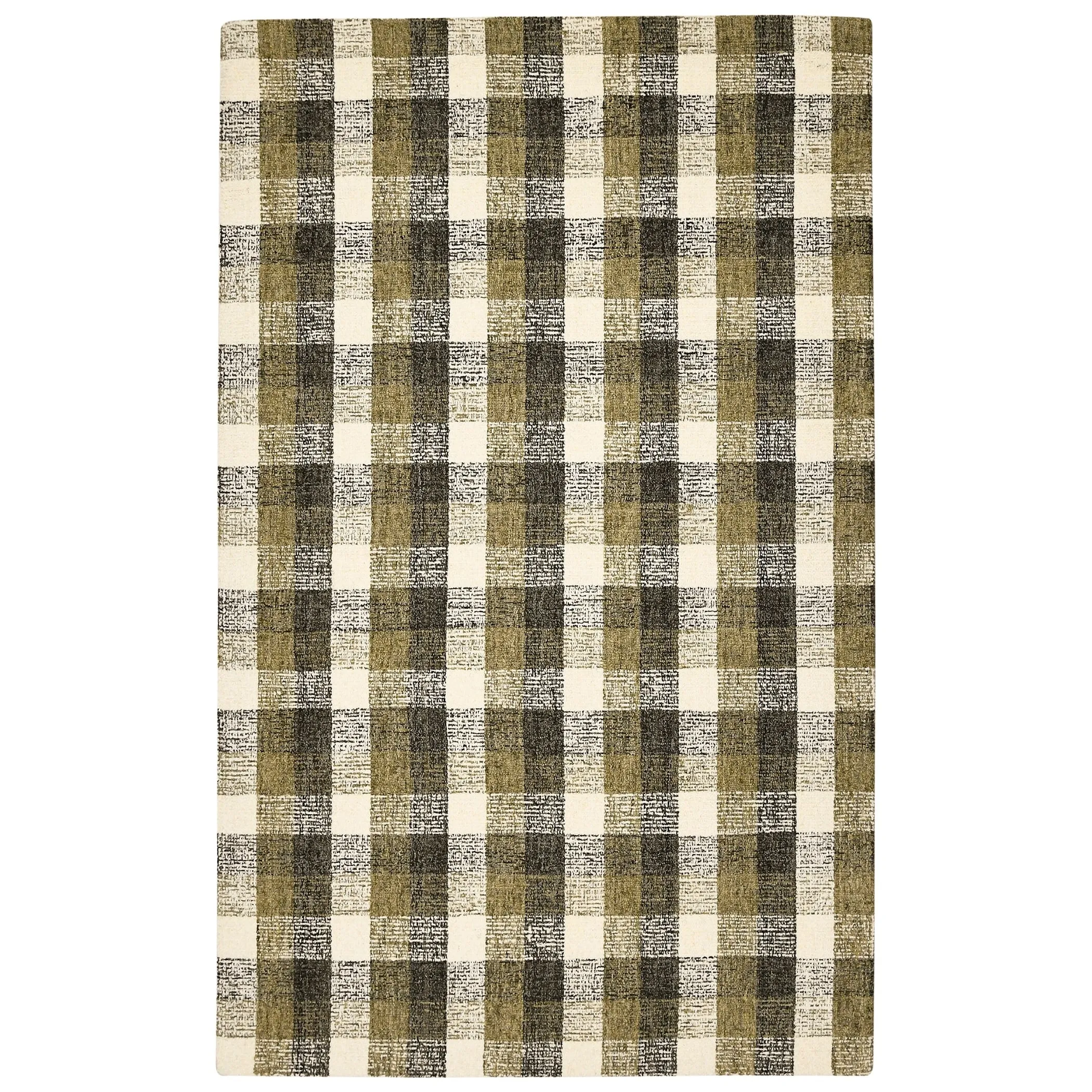 Tennessee Tartan Plaid Hand-Tufted Wool Rug