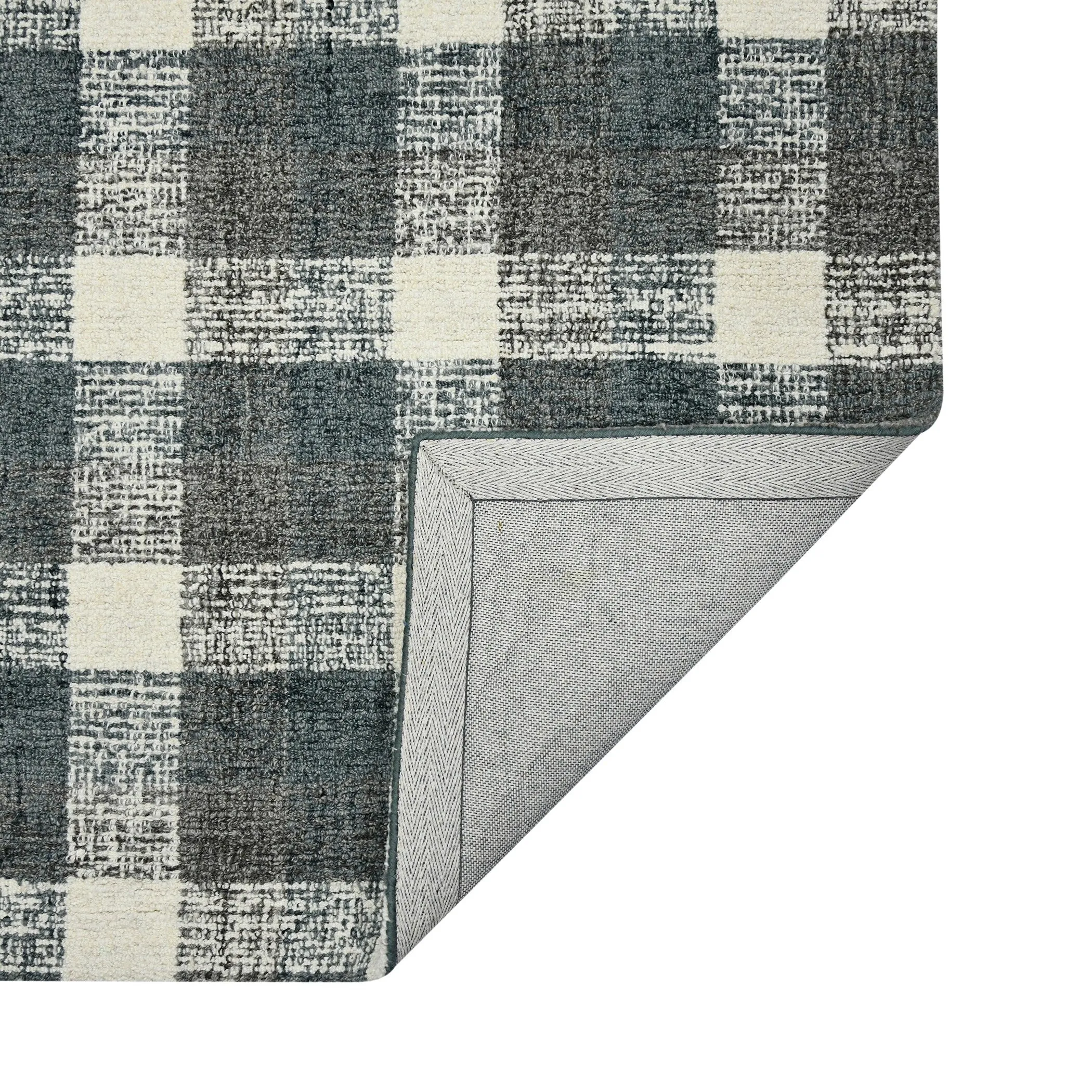 Tennessee Tartan Plaid Hand-Tufted Wool Rug