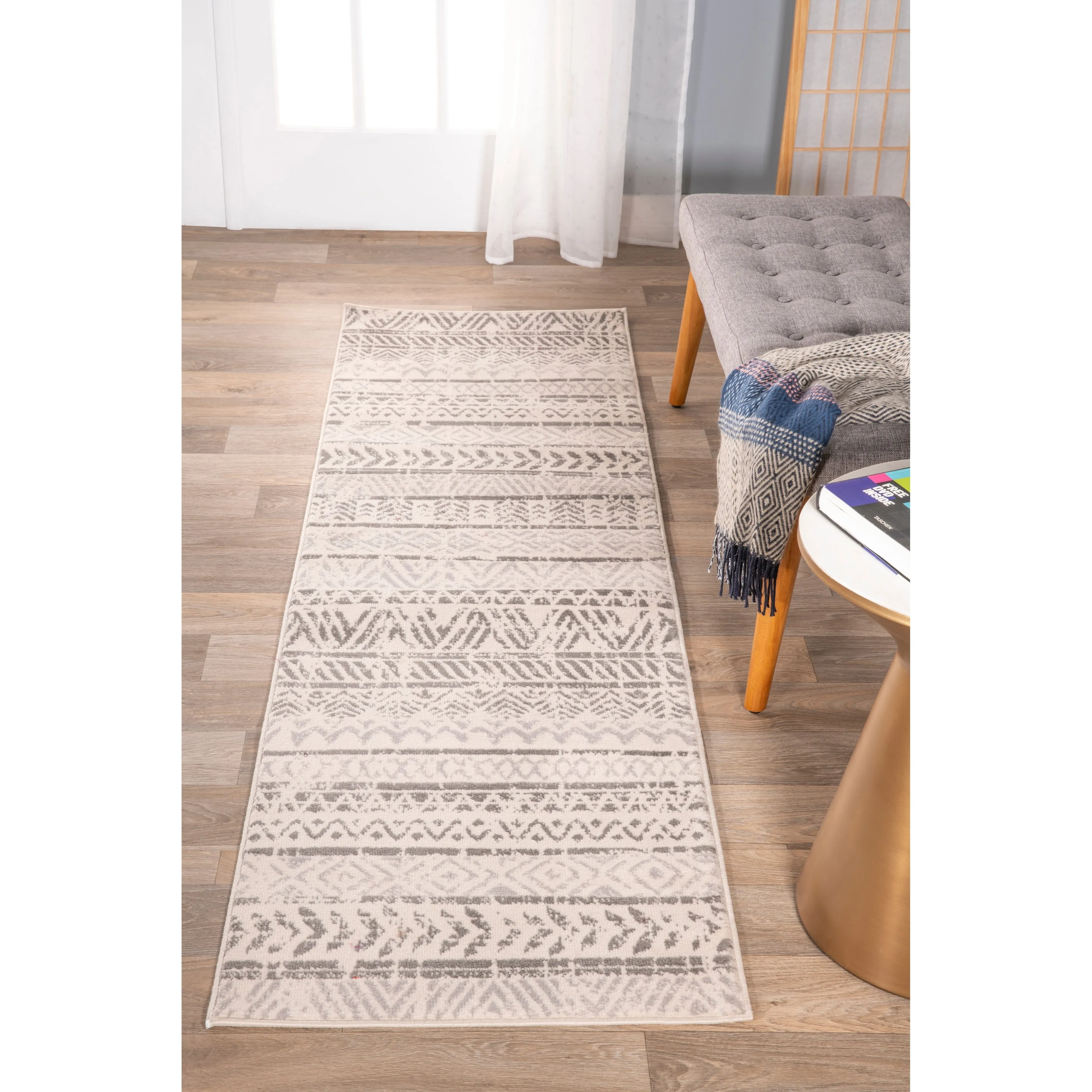 The Curated Nomad Midtown Geometric Distressed Bohemian Rug