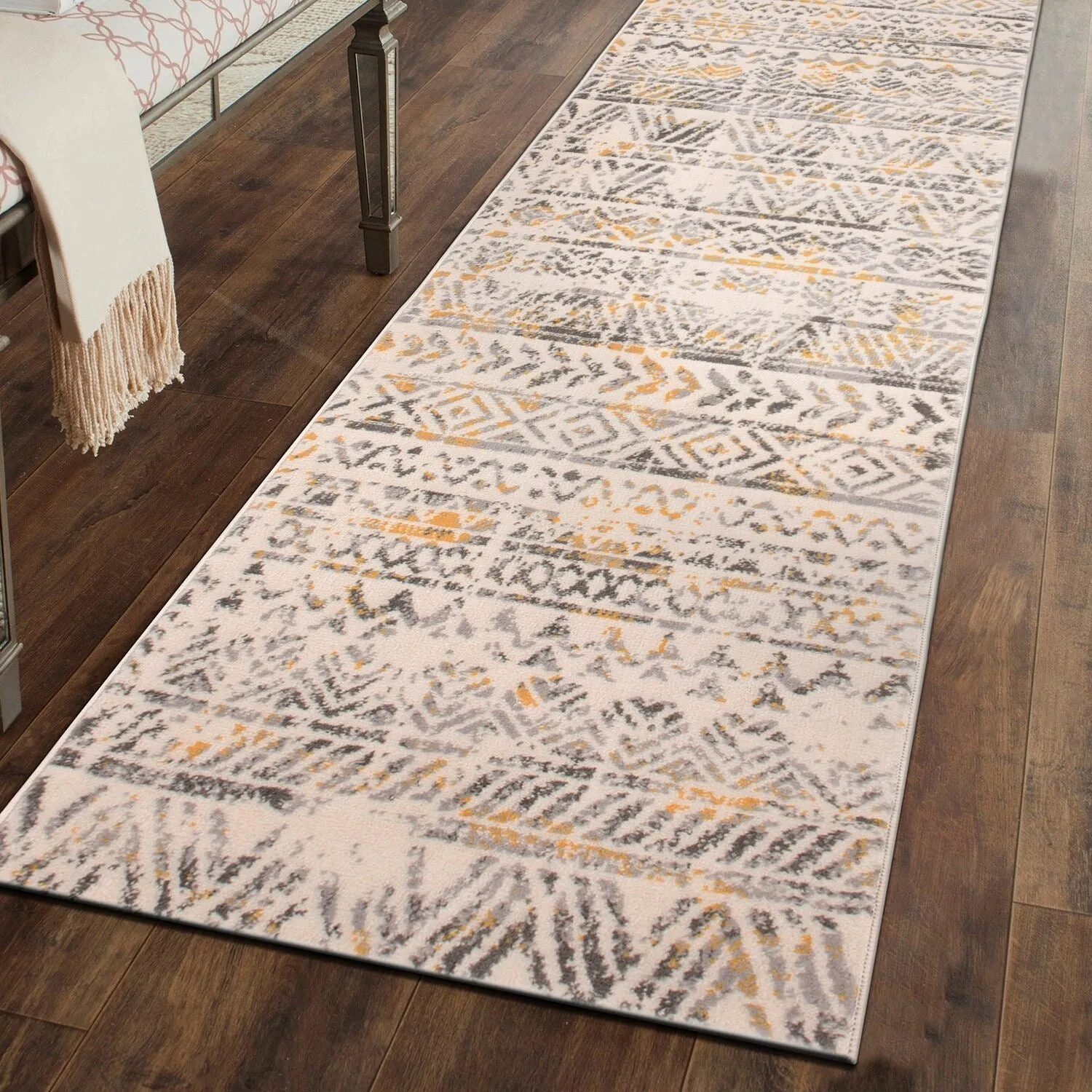 The Curated Nomad Midtown Geometric Distressed Bohemian Rug