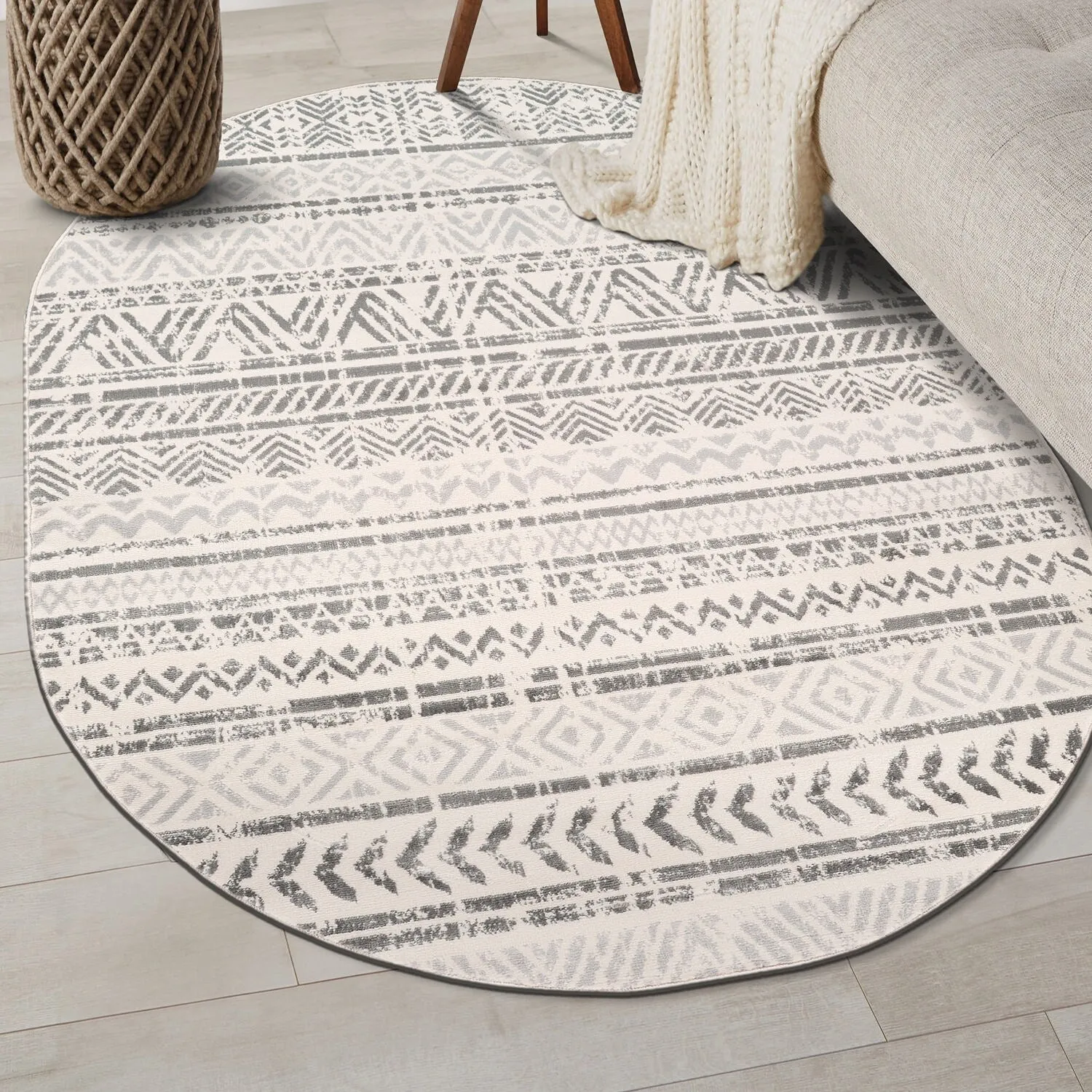 The Curated Nomad Midtown Geometric Distressed Bohemian Rug