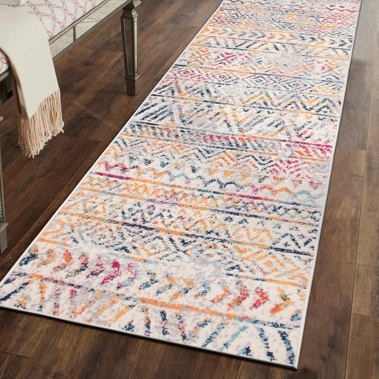 The Curated Nomad Midtown Geometric Distressed Bohemian Rug