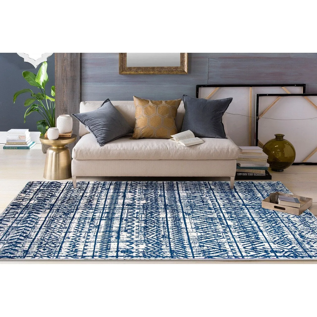 The Curated Nomad Midtown Geometric Distressed Bohemian Rug