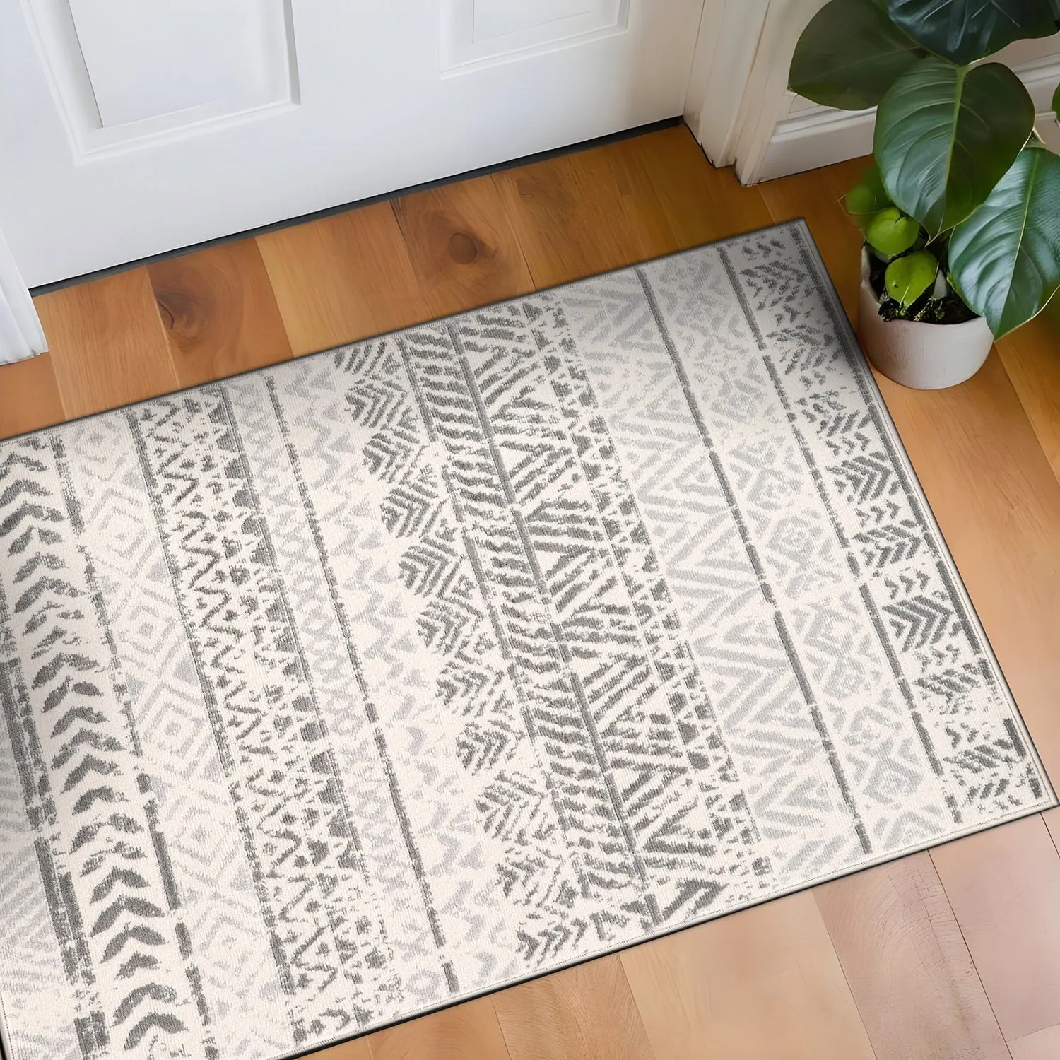 The Curated Nomad Midtown Geometric Distressed Bohemian Rug