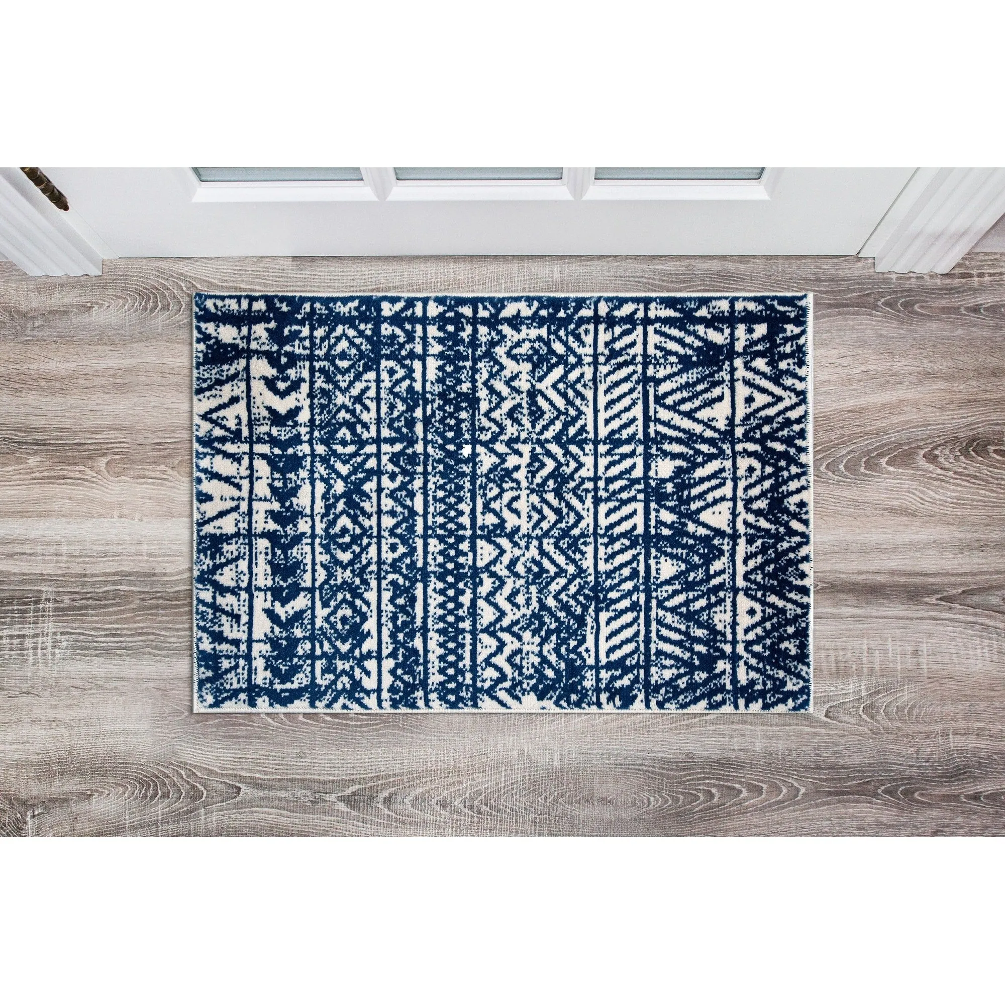 The Curated Nomad Midtown Geometric Distressed Bohemian Rug