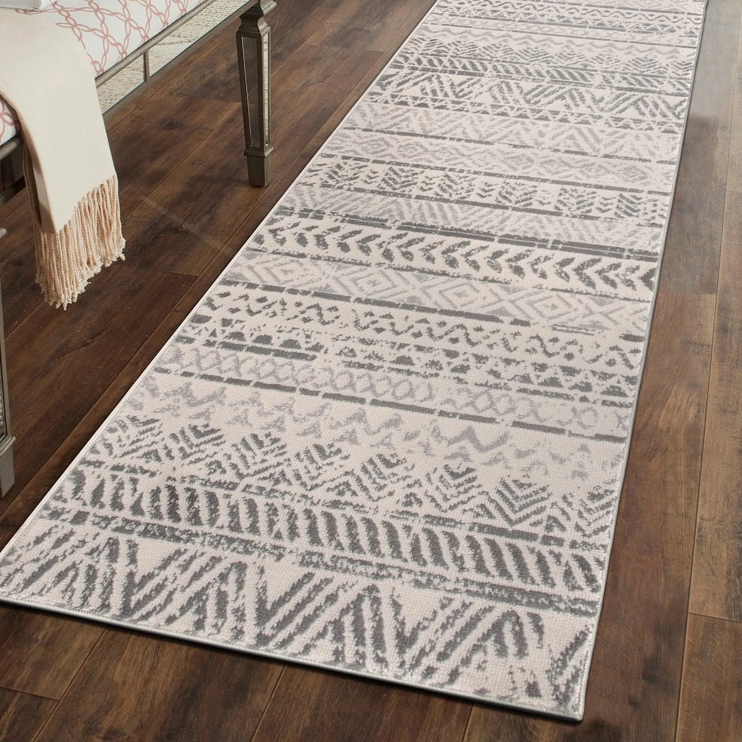 The Curated Nomad Midtown Geometric Distressed Bohemian Rug