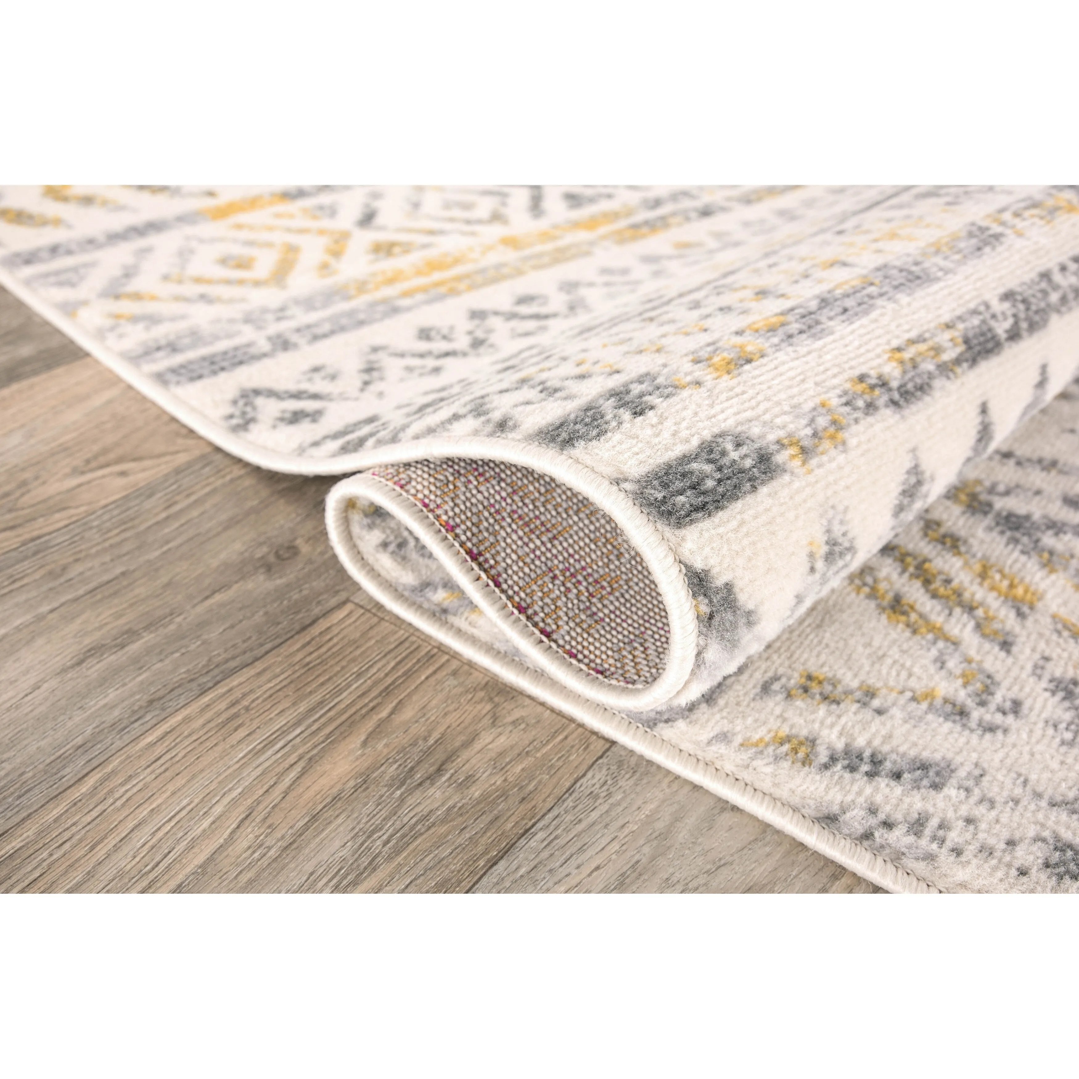 The Curated Nomad Midtown Geometric Distressed Bohemian Rug