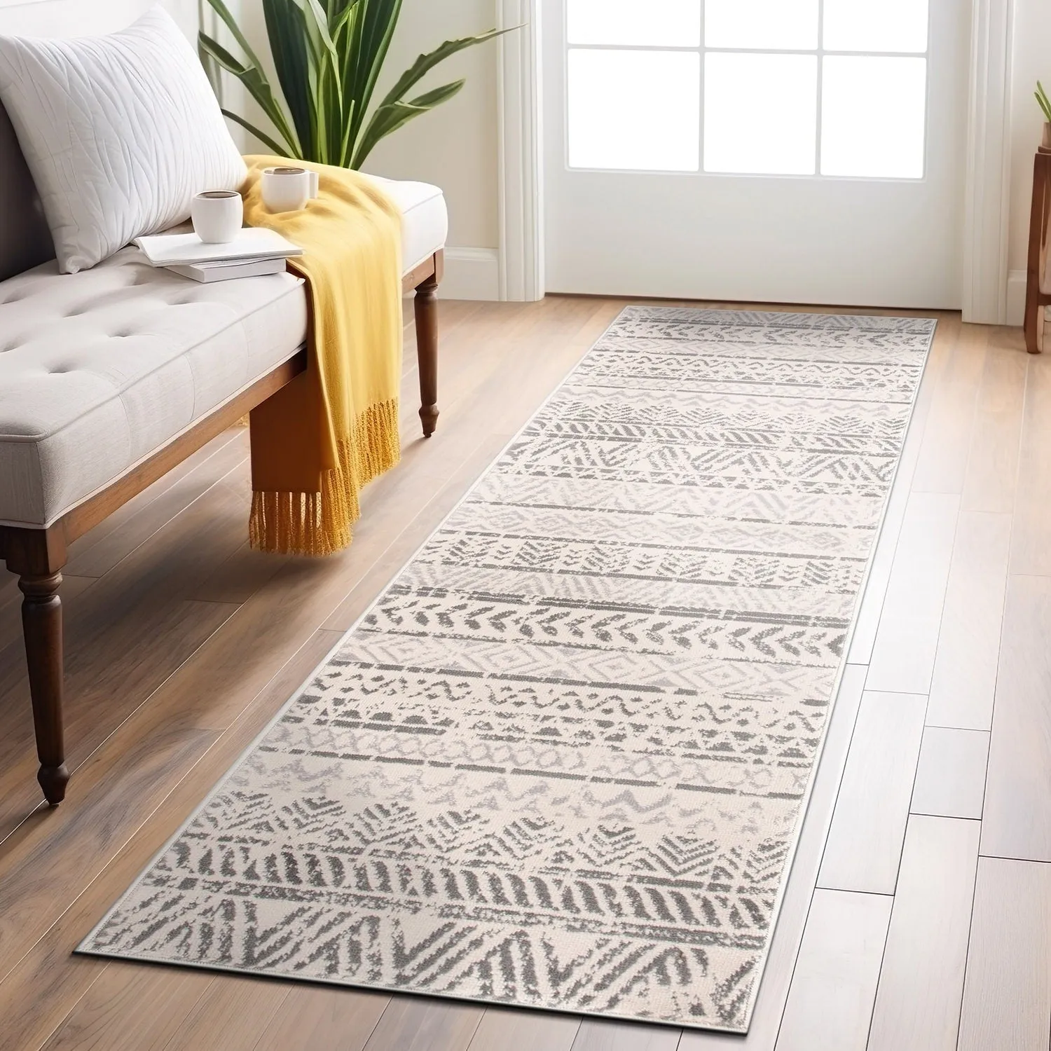 The Curated Nomad Midtown Geometric Distressed Bohemian Rug