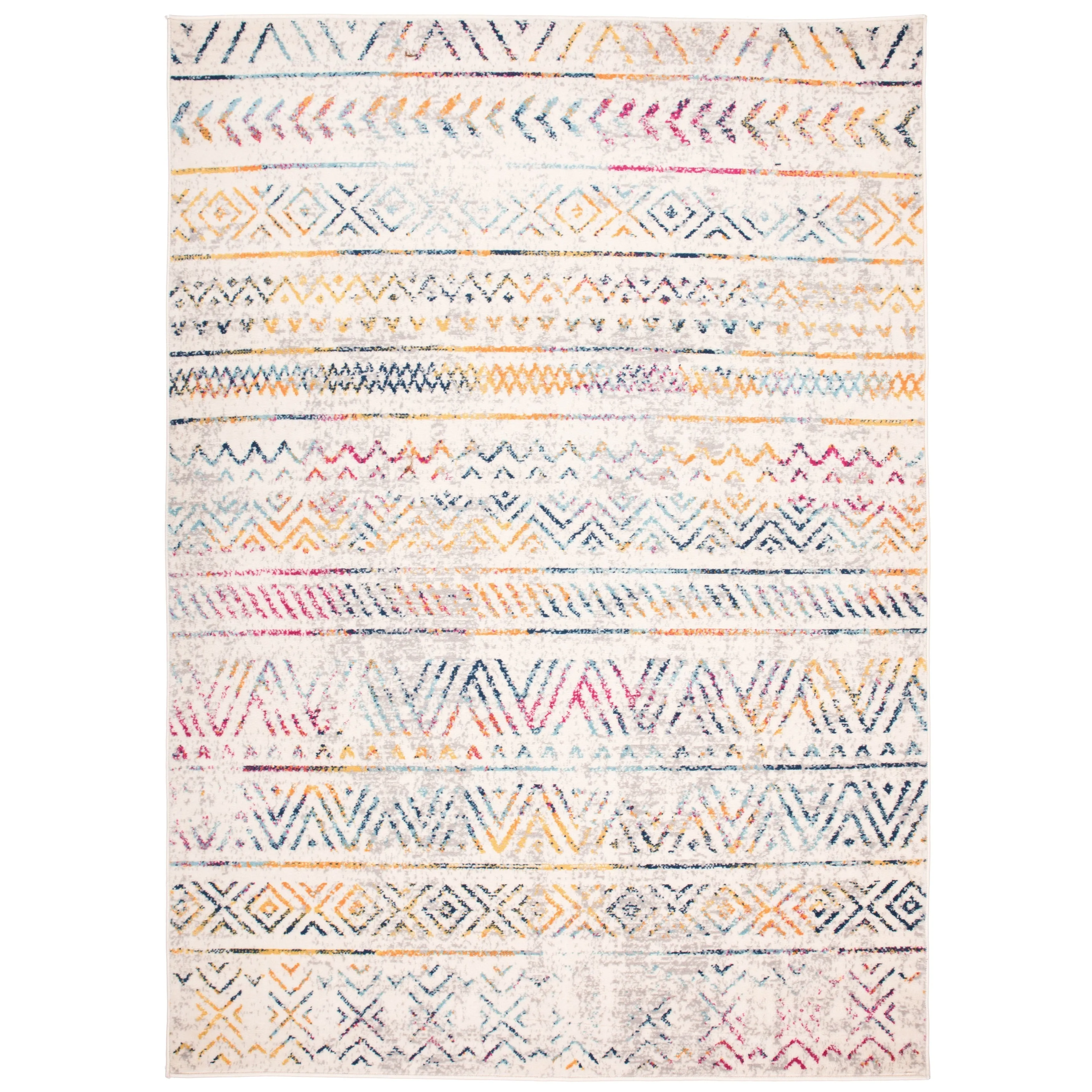 The Curated Nomad Midtown Geometric Distressed Bohemian Rug