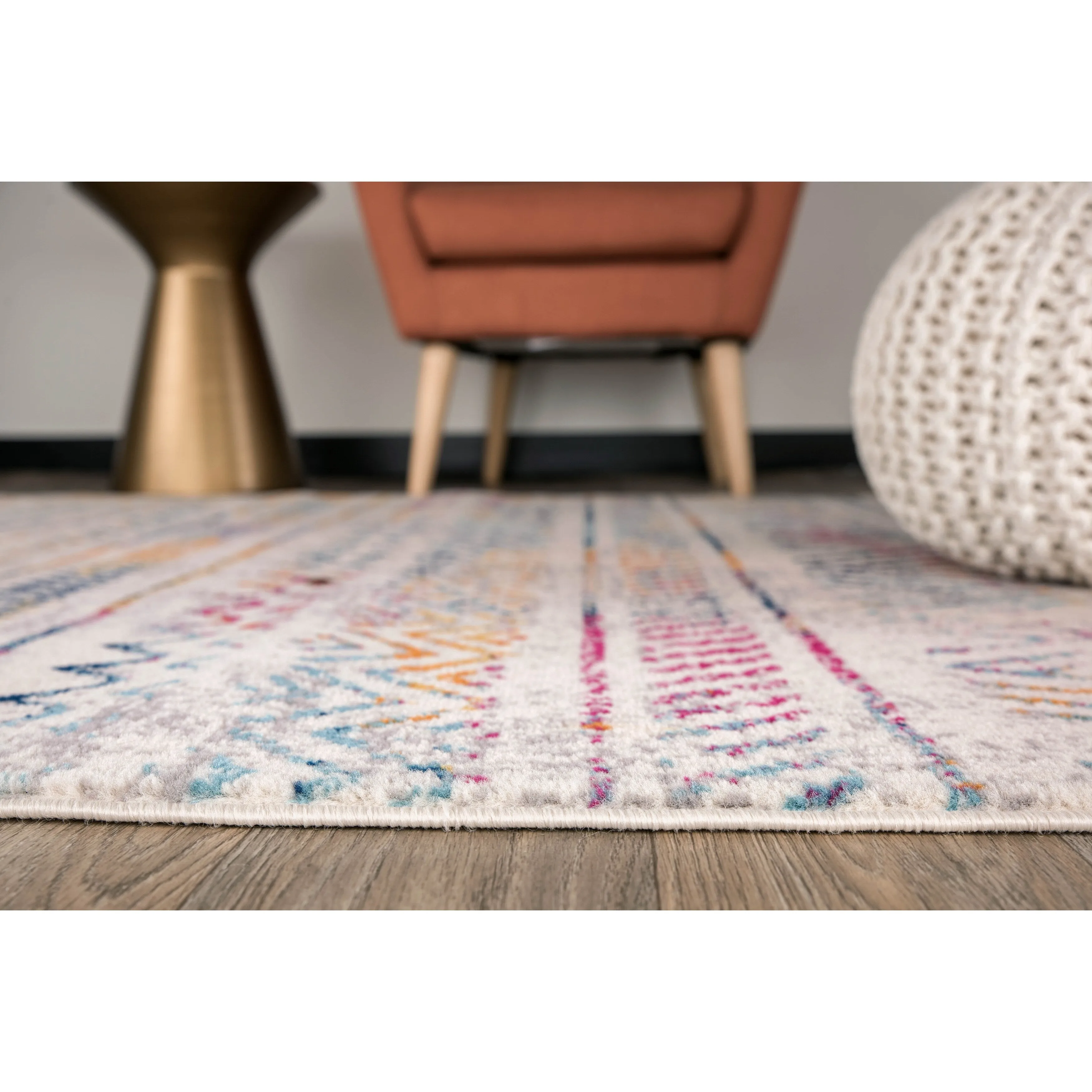 The Curated Nomad Midtown Geometric Distressed Bohemian Rug