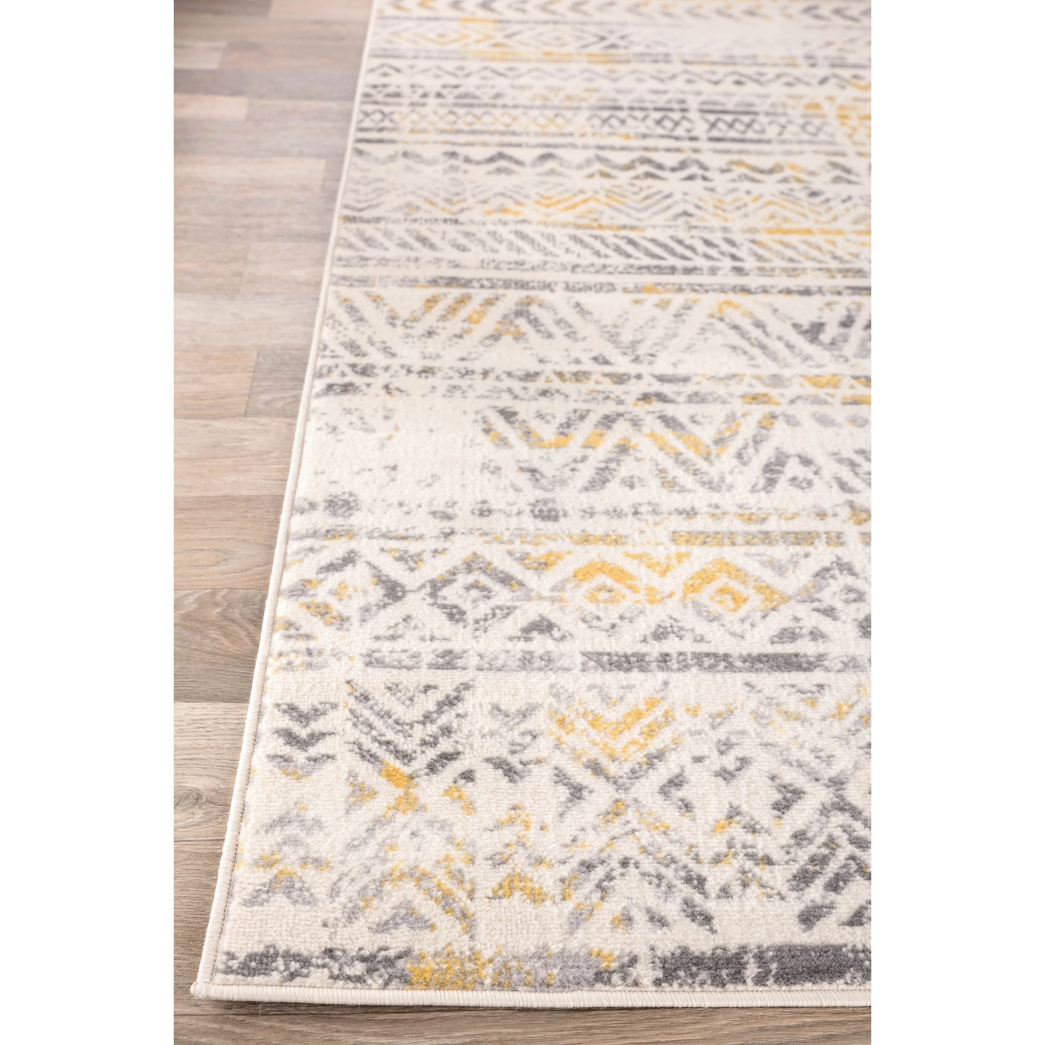 The Curated Nomad Midtown Geometric Distressed Bohemian Rug