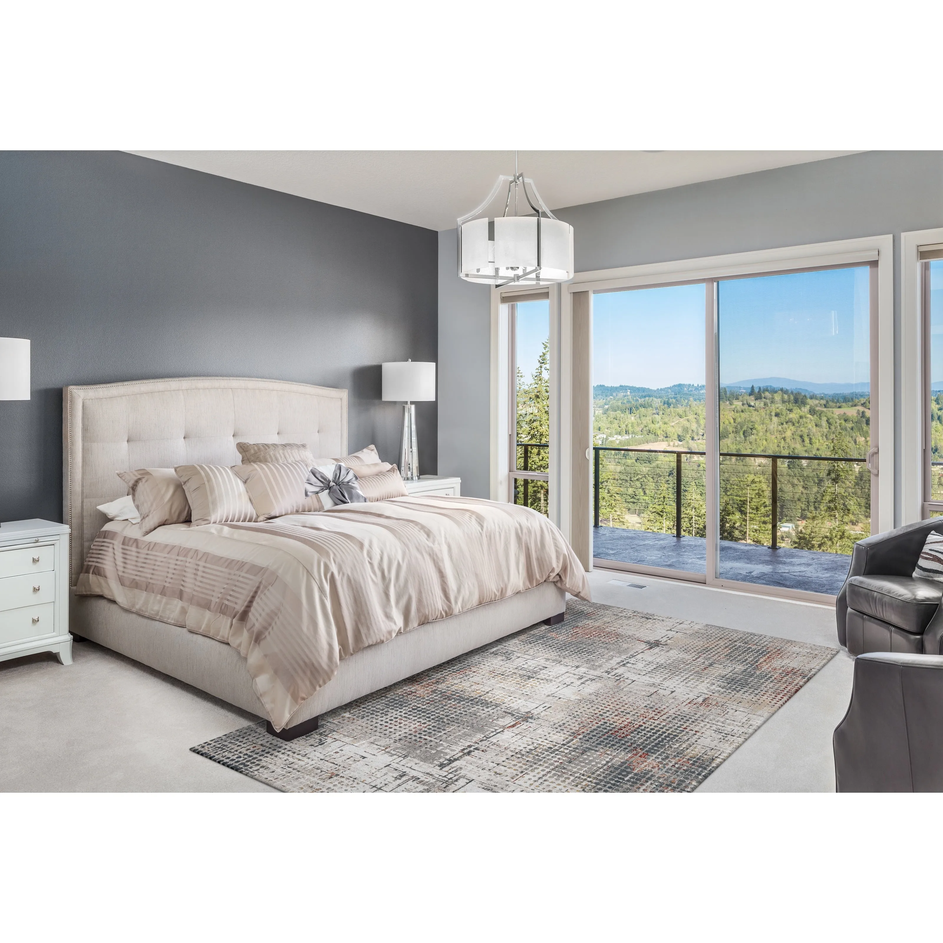 The Gray Barn Spade Industrial Honeycomb Area Rug