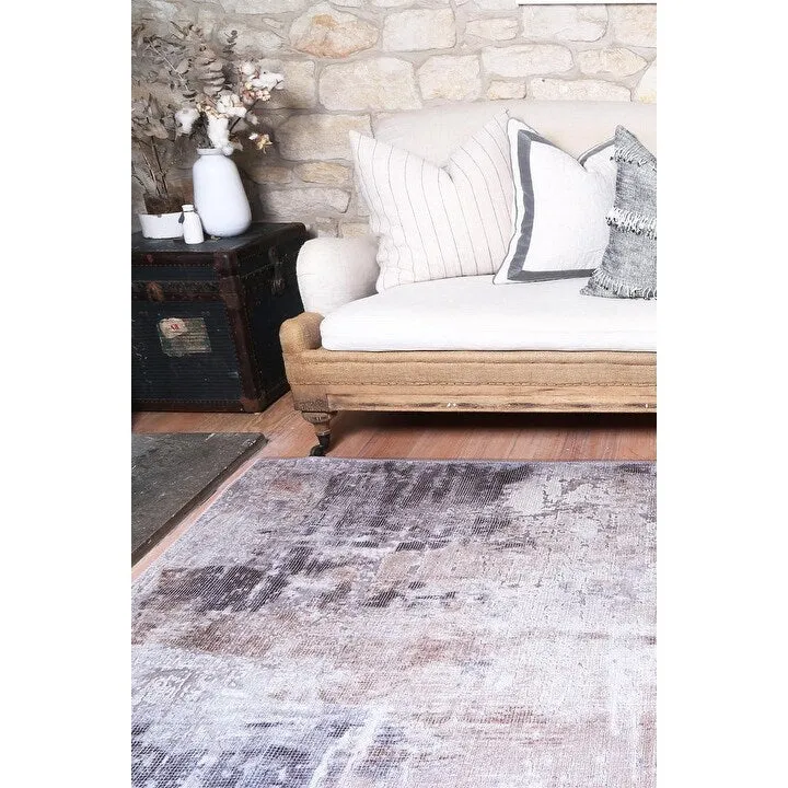 The Rug Collective Abstract Twilight Ash Machine Washable Rug