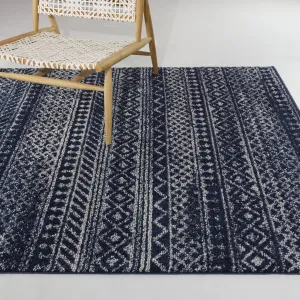 Theo Geometric Striped Area Rug