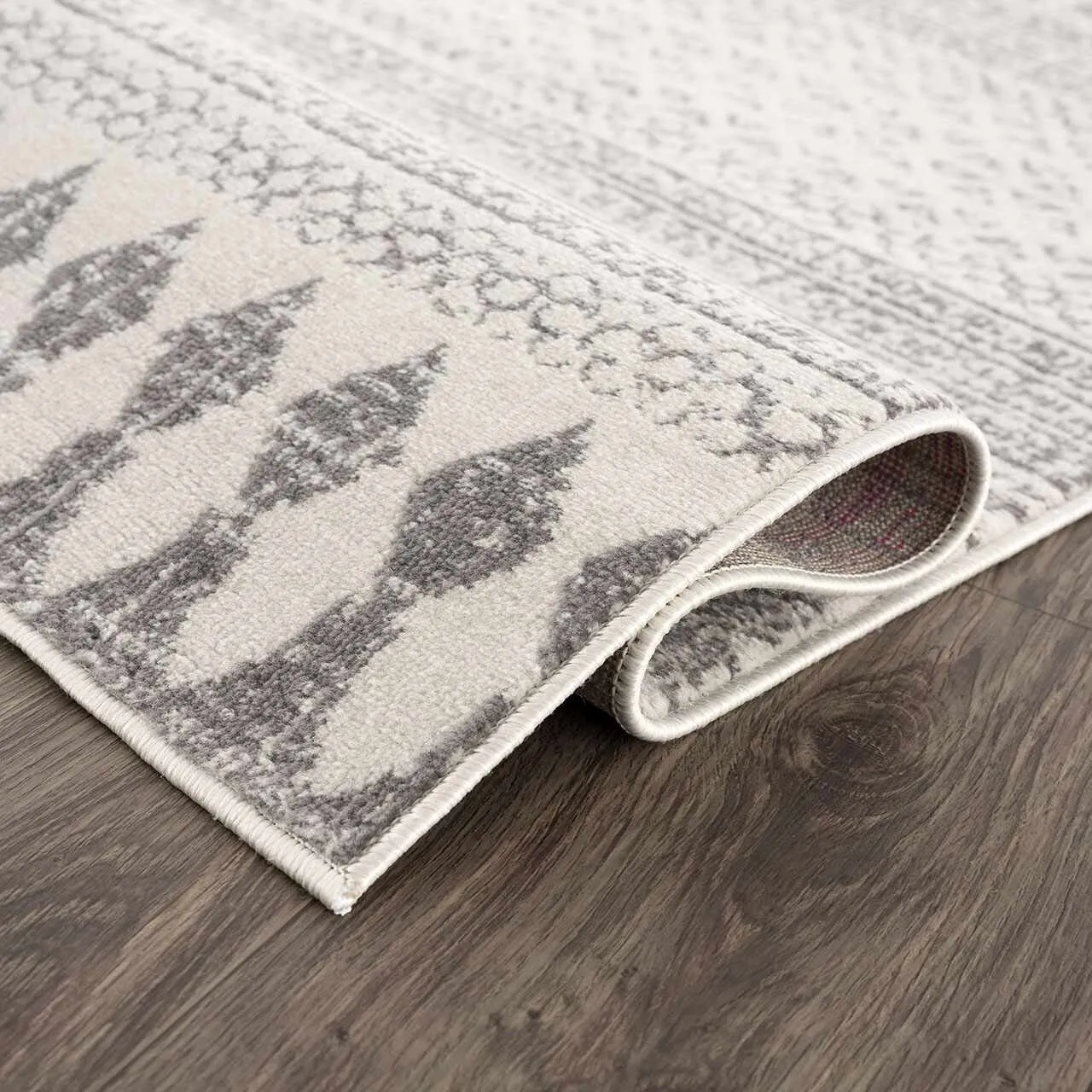 Tlacopan Geometric Moroccan Trellis Farmhouse Area Rug - Rustic Kilim Pattern