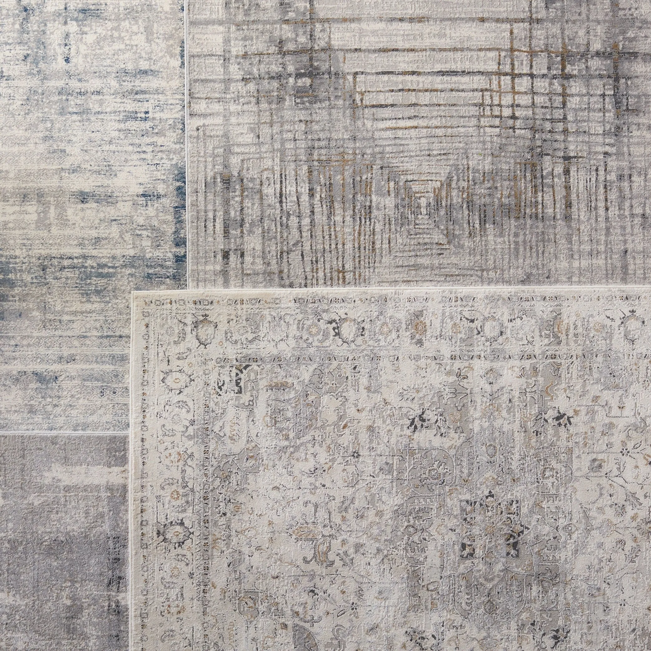 Toril Abstract Gray/ Gold Area Rug