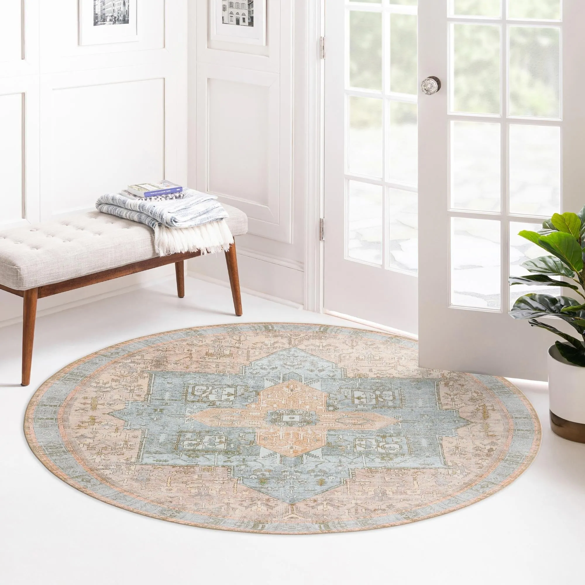 Transitional Rine Collection Area Rug