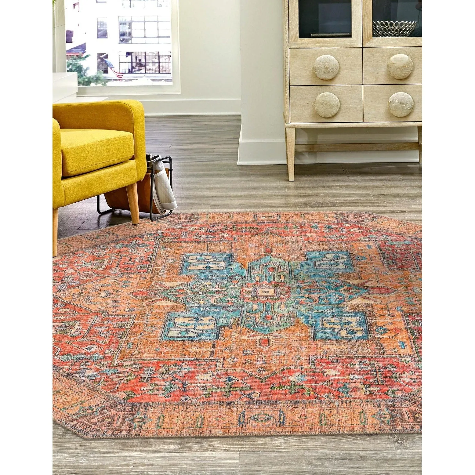 Transitional Rine Collection Area Rug