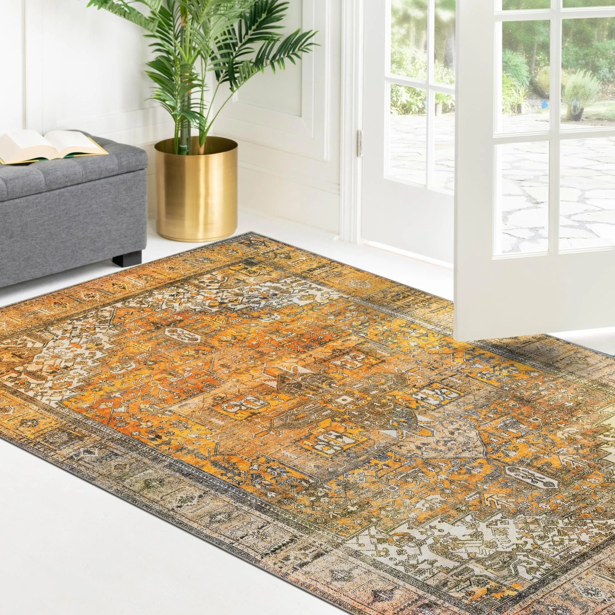 Transitional Rine Collection Area Rug