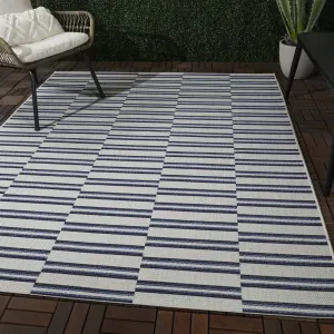 Trevor Modern Striped Indoor/Outdoor Area Rug