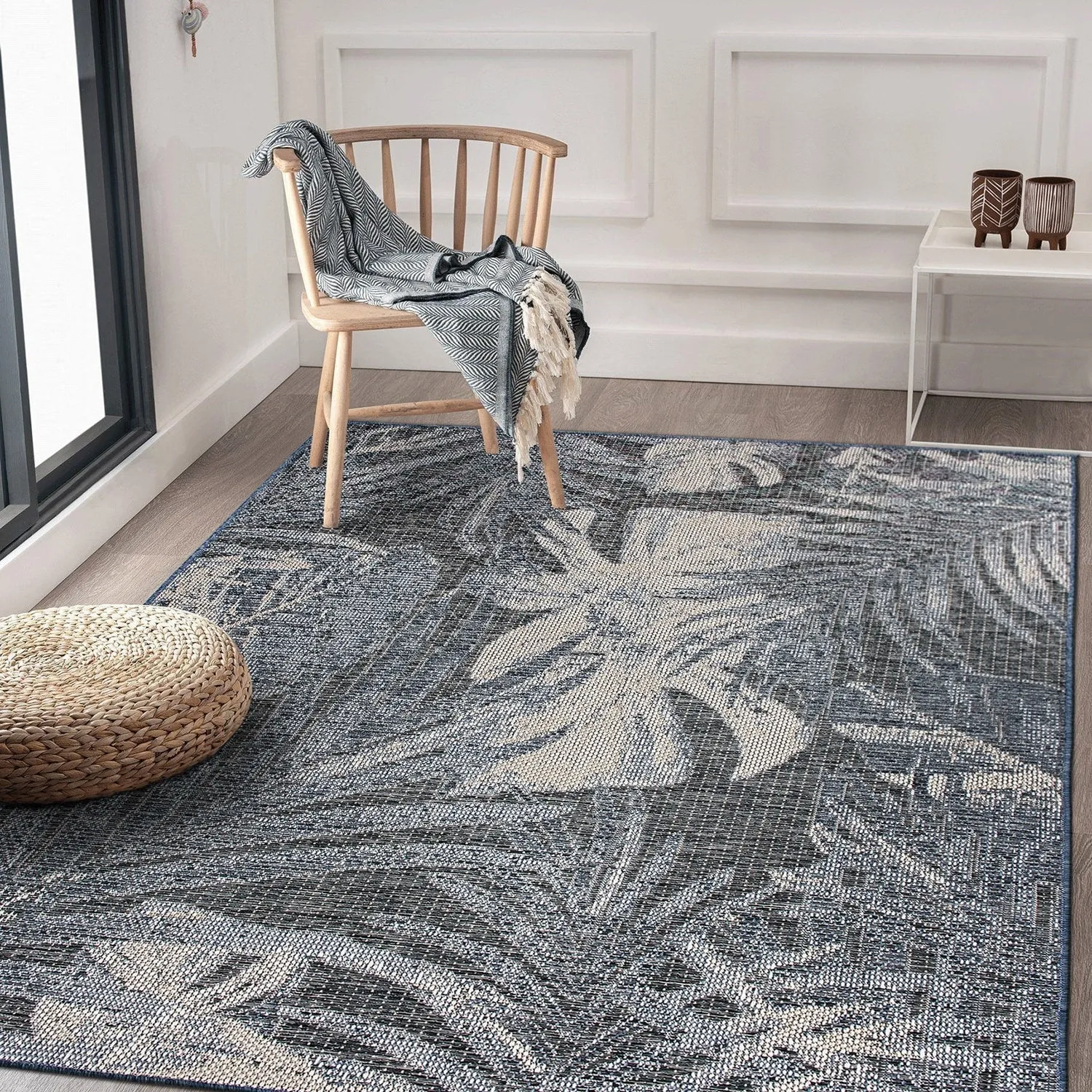 Tropical Floral Indoor/Outdoor Area Rug